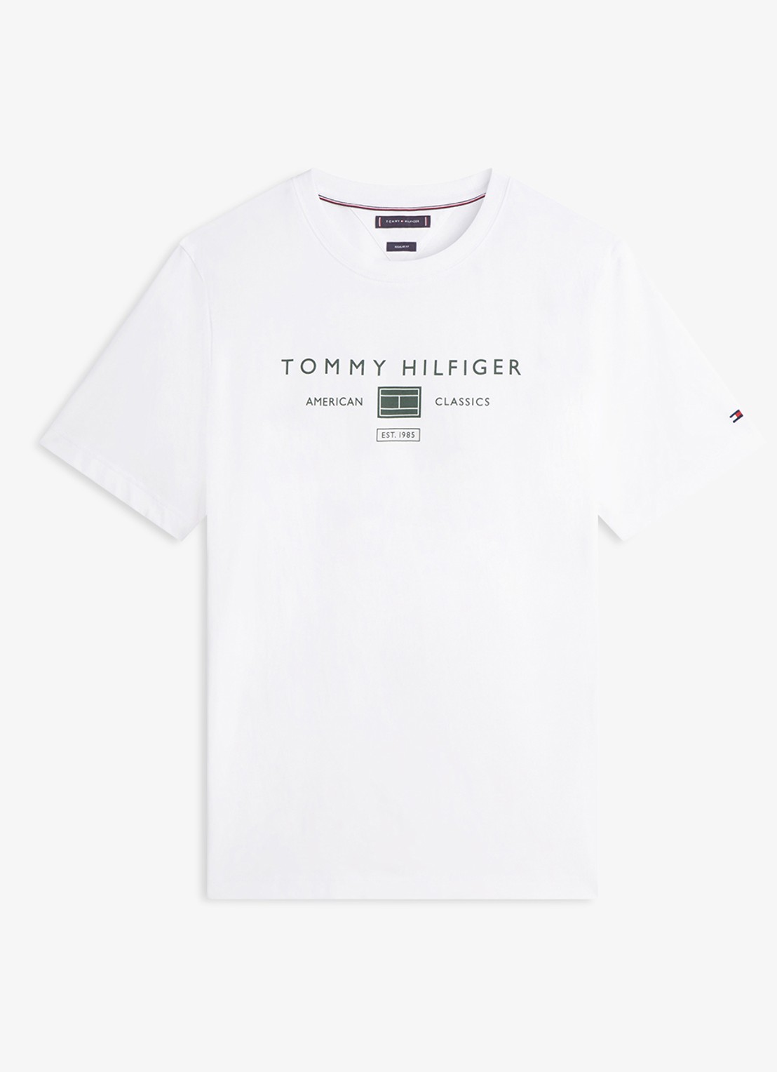 Tommy Hilfiger T-shirt met logoprint - voorkant wit