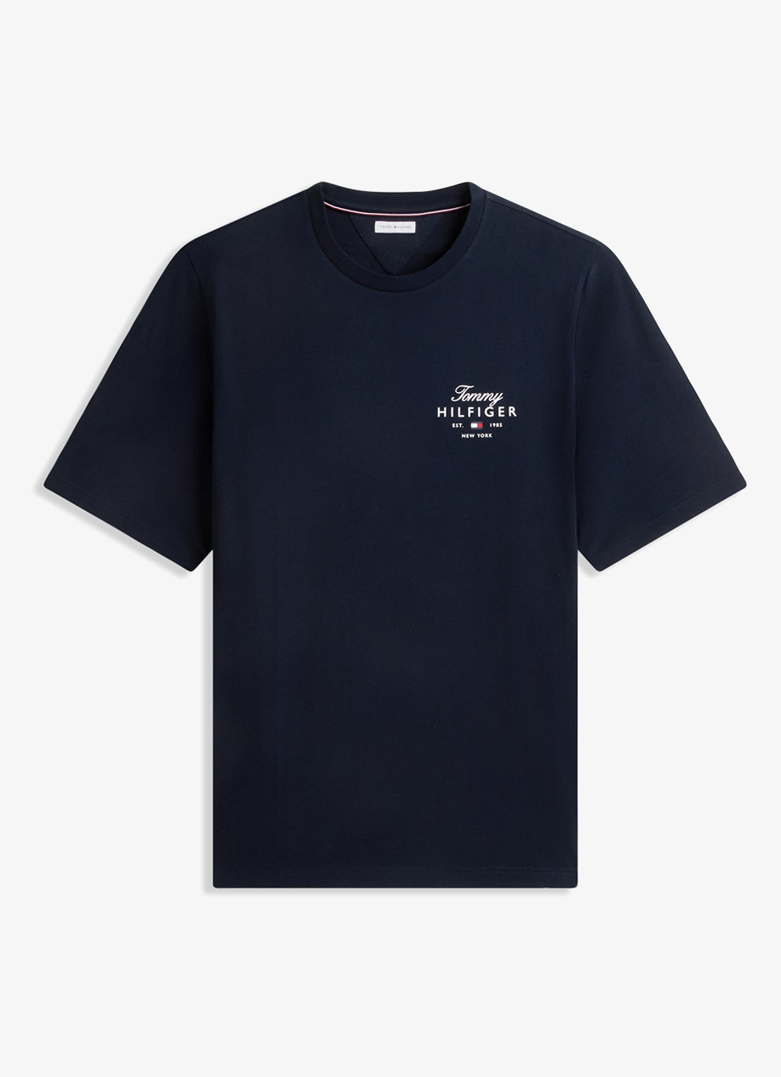 Tommy Hilfiger T-shirt met logoprint - voorkant 4 donkerblauw