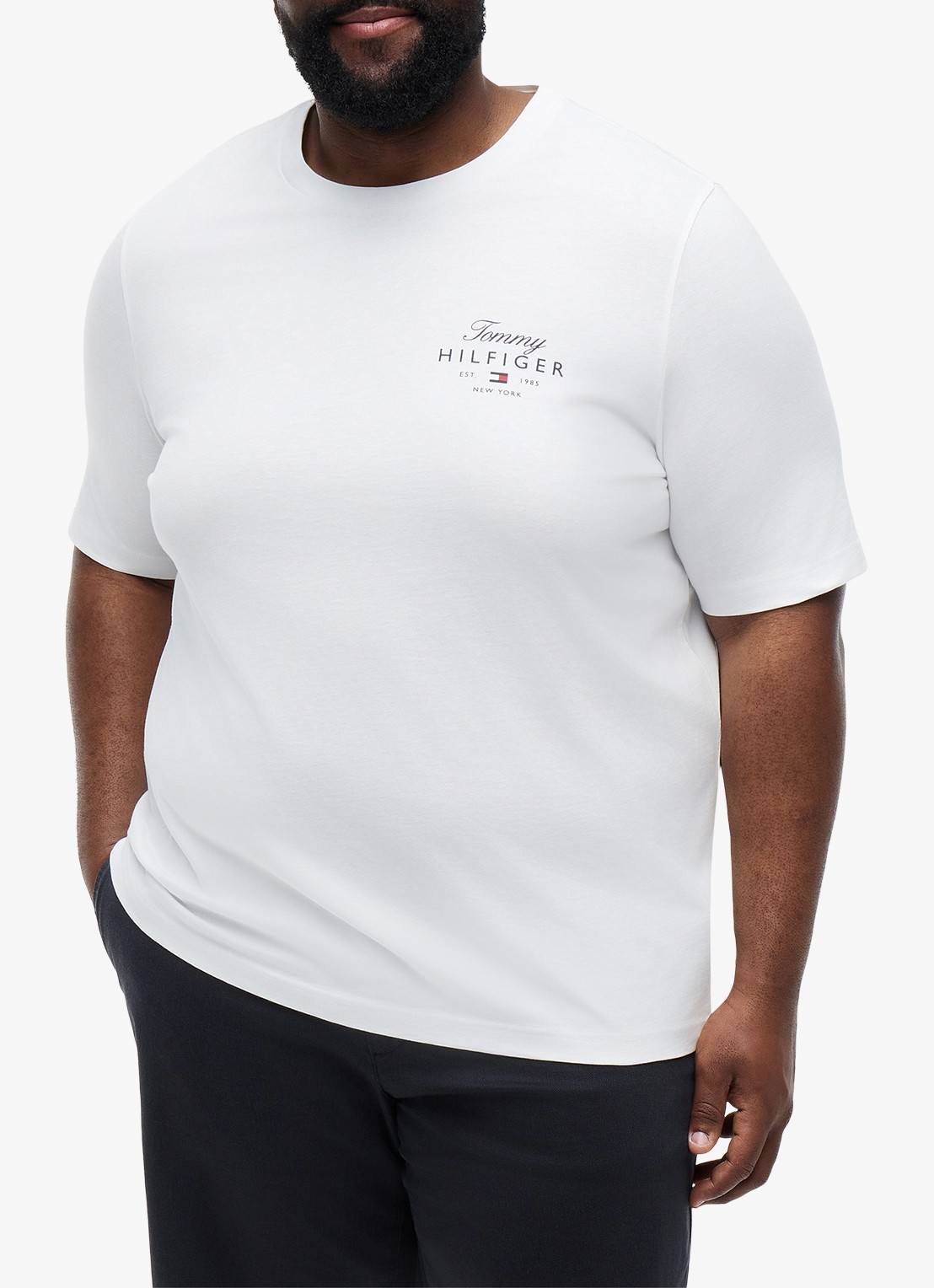 Tommy Hilfiger T-shirt met logoprint - detail 4 wit