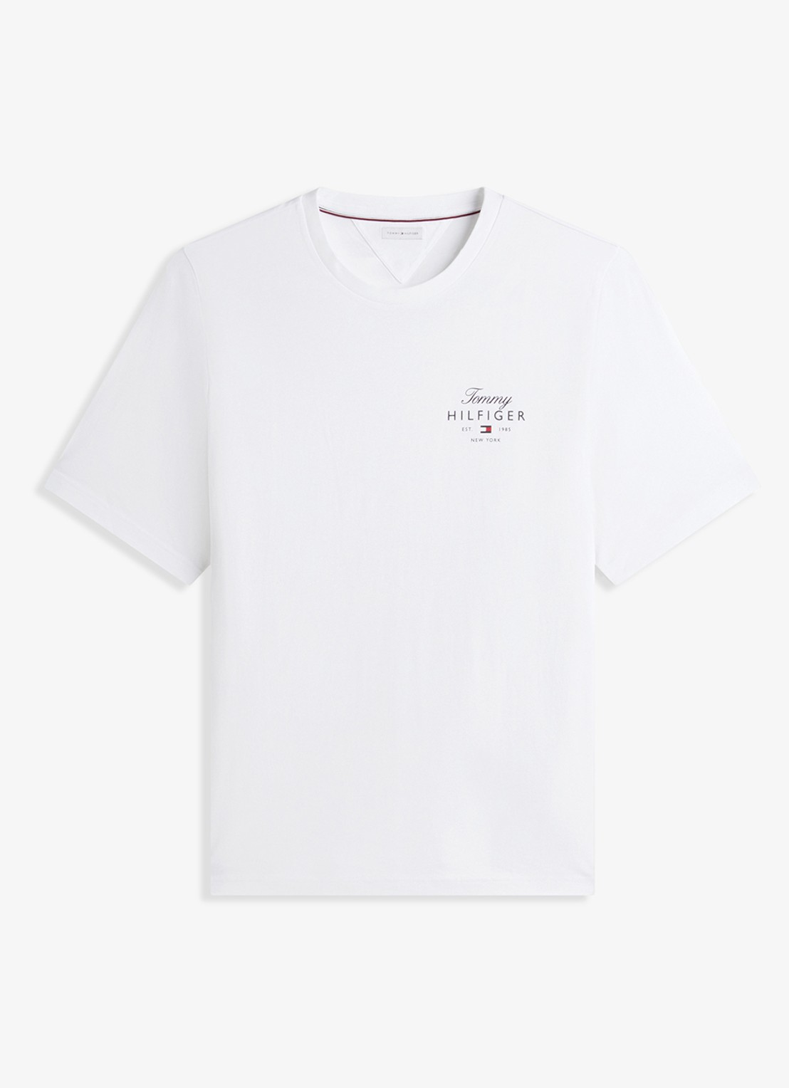 Tommy Hilfiger T-shirt met logoprint - voorkant 2 wit
