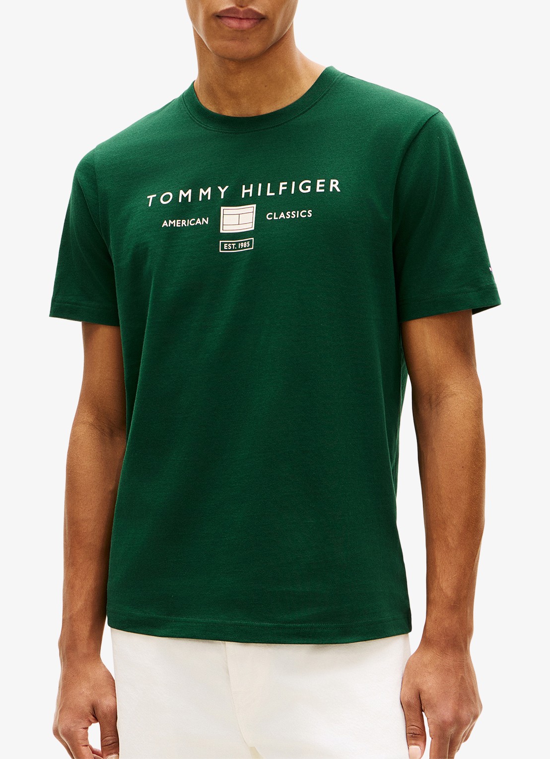 Tommy Hilfiger T-shirt met logoprint - detail 2 groen