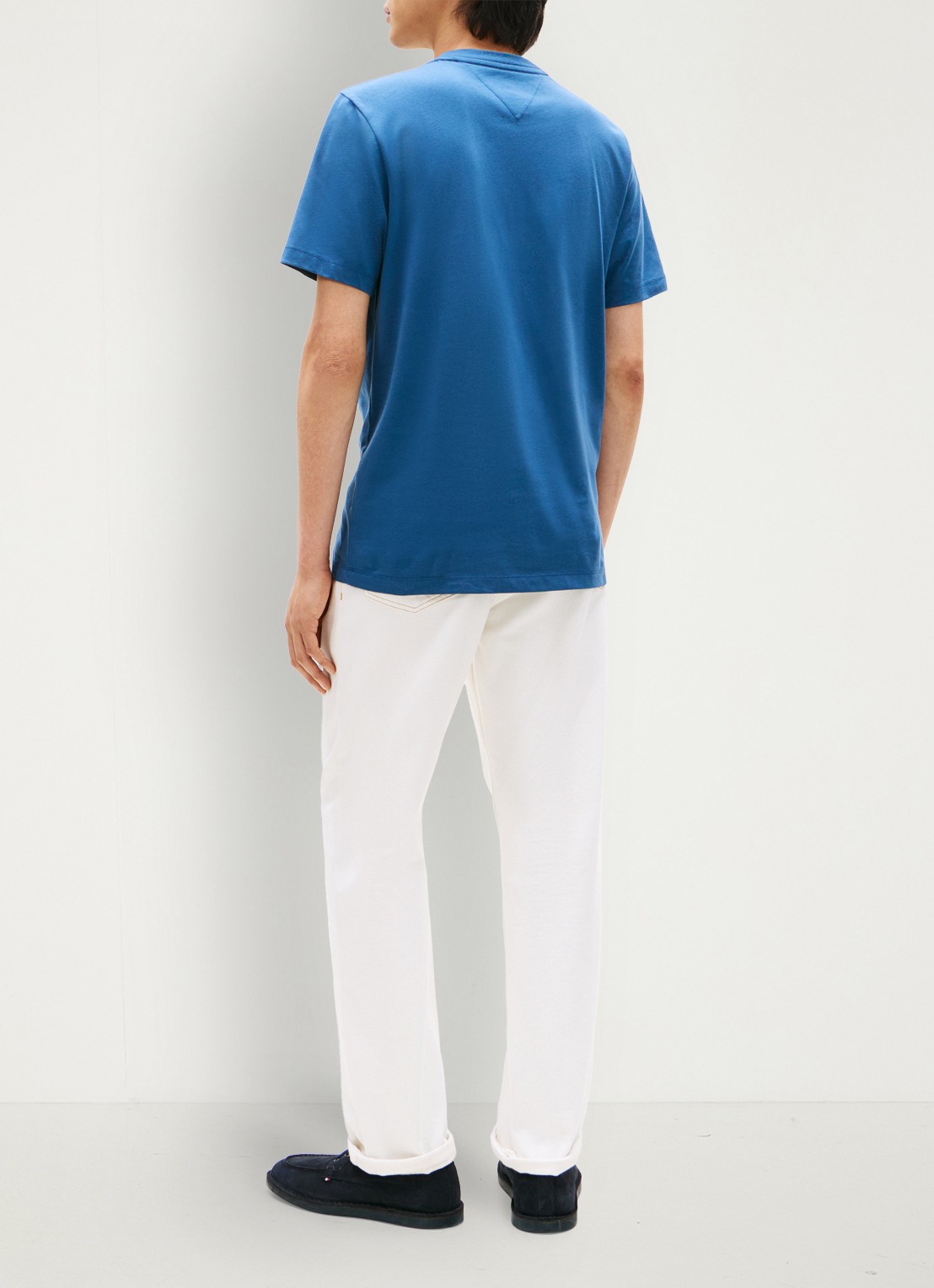 Tommy Hilfiger T-shirt met logoprint - achterkant 3 blauw