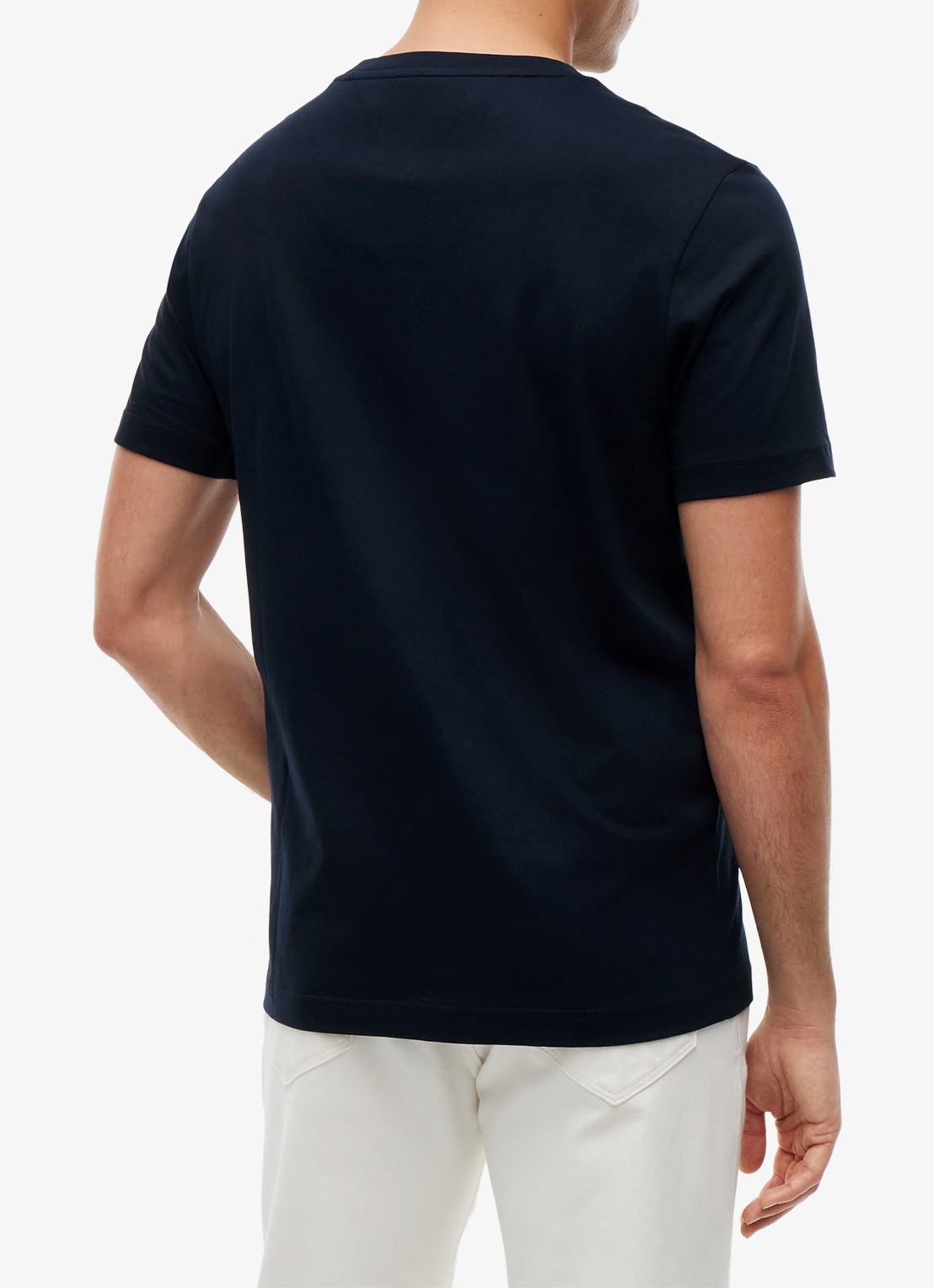 Tommy Hilfiger T-shirt met logoprint - achterkant 3 donkerblauw