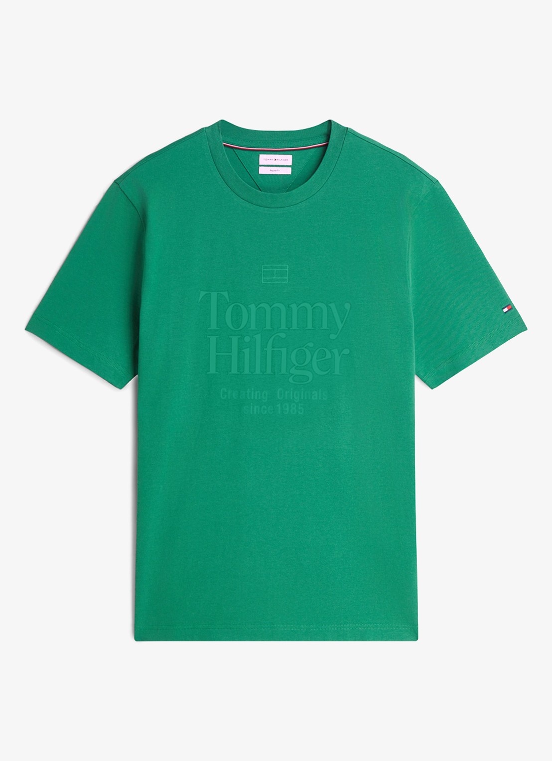Tommy Hilfiger T-shirt met logoprint - voorkant 3 groen