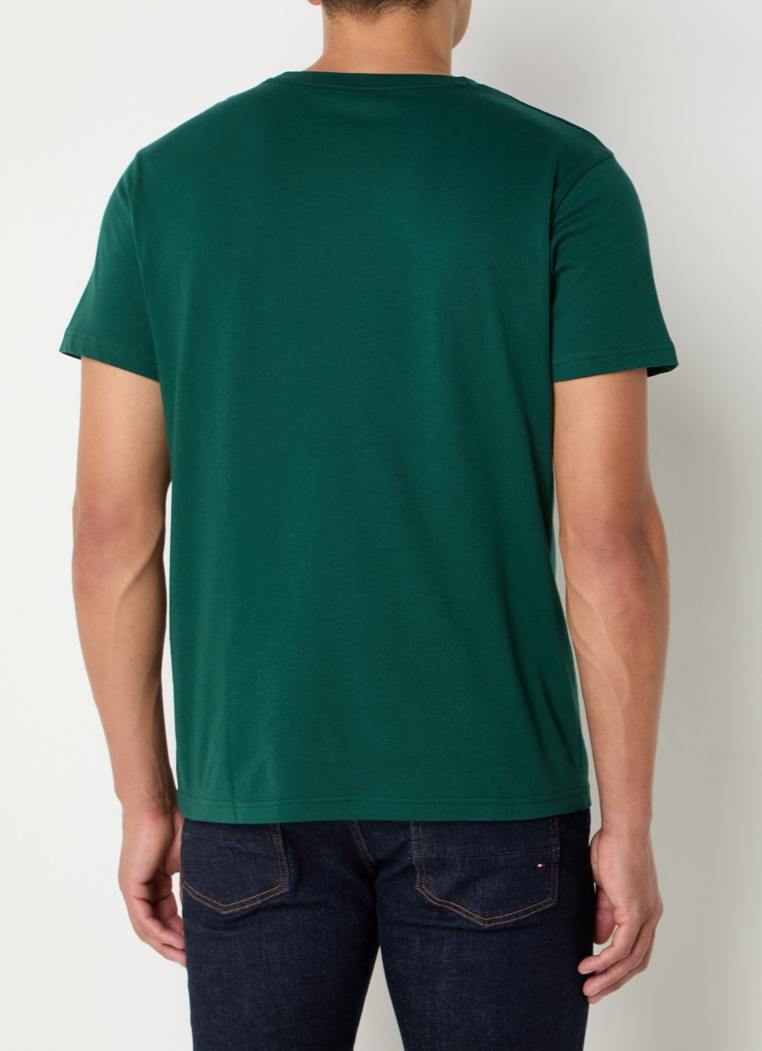 Tommy Hilfiger T-shirt met logoprint - achterkant groen