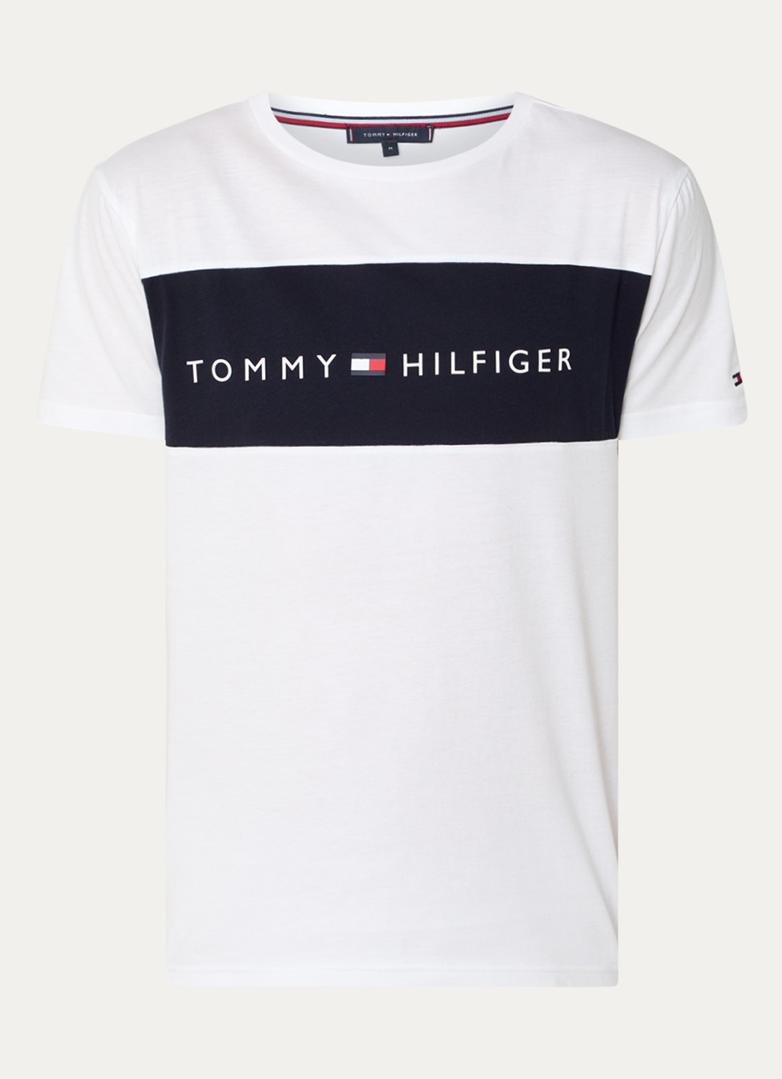 Tommy Hilfiger T-shirt met logoprint - voorkant wit