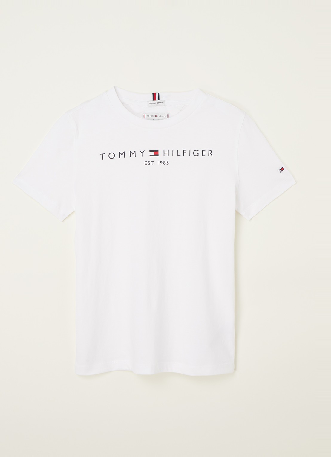 Tommy Hilfiger T-shirt met logoprint - voorkant wit
