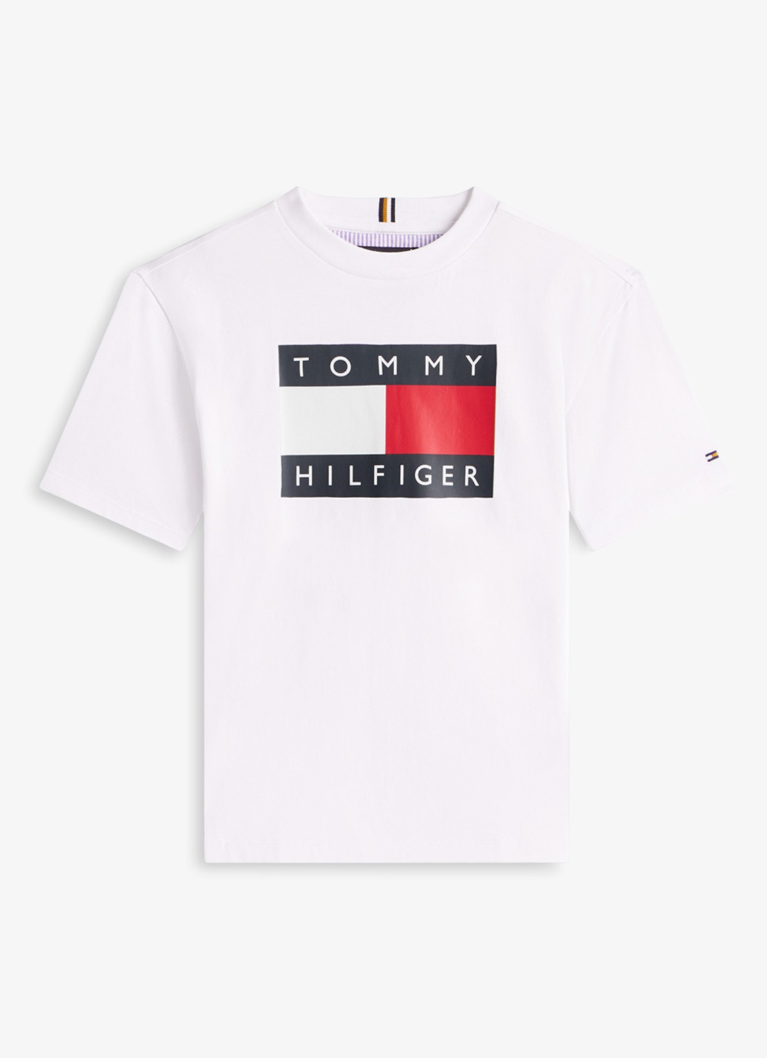 Tommy Hilfiger T-shirt met logoprint - voorkant wit