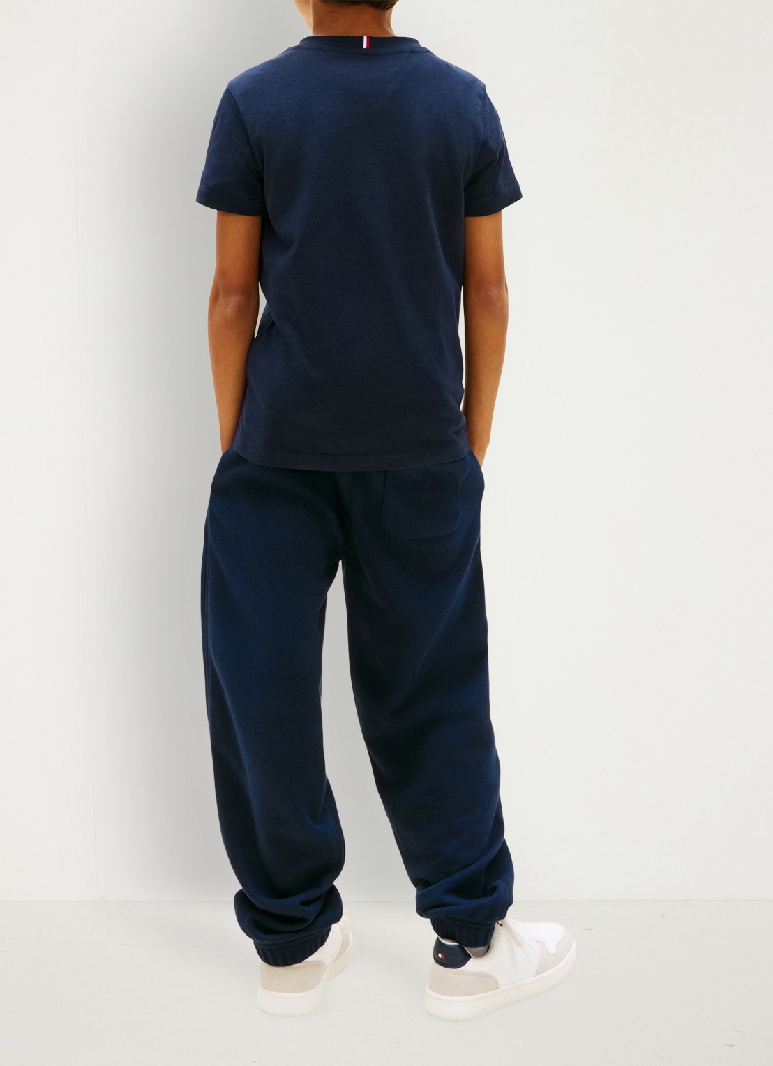 Tommy Hilfiger T-shirt met logoprint - achterkant 3 blauw