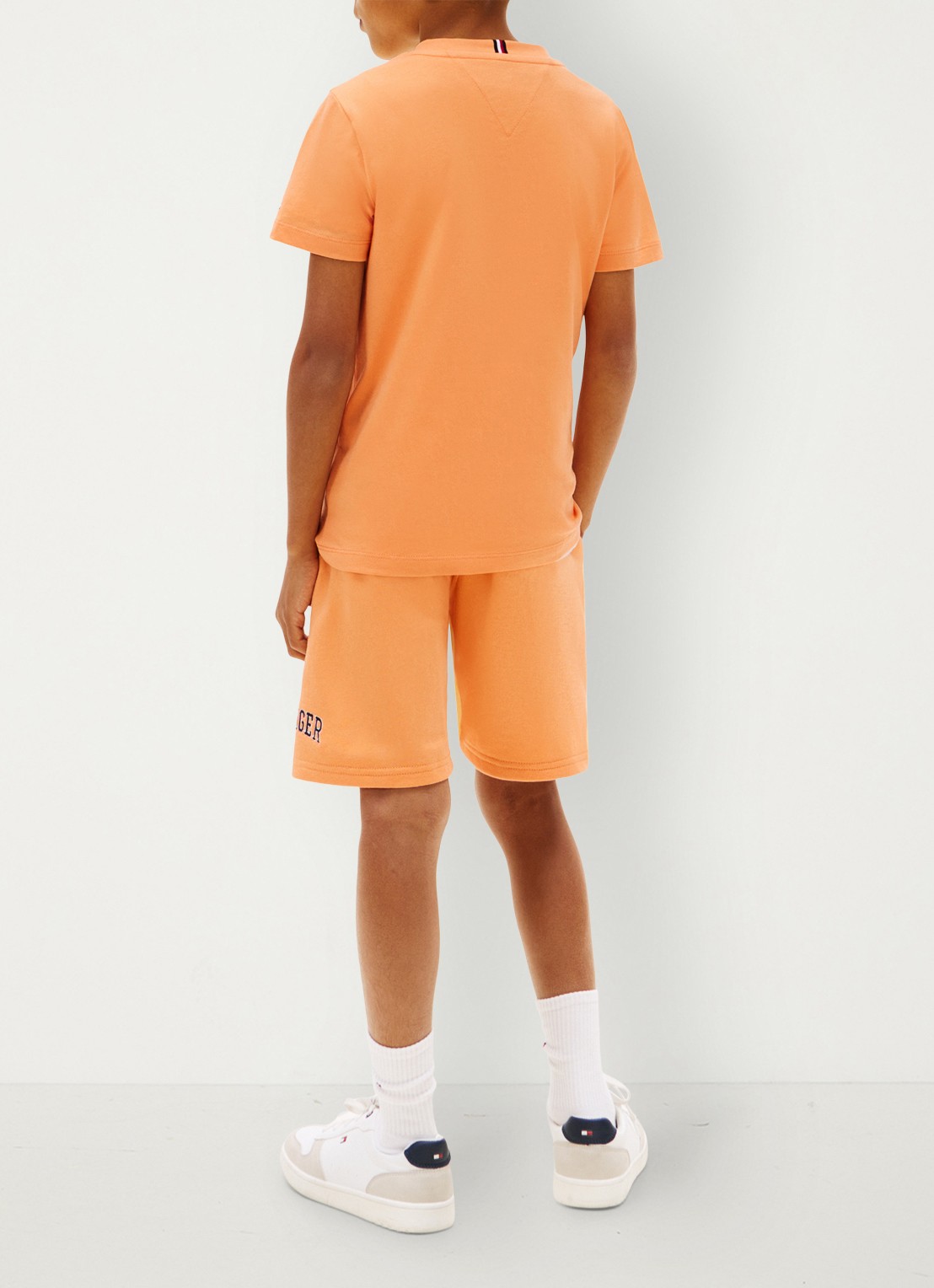Tommy Hilfiger T-shirt met logoprint - achterkant 3 oranje