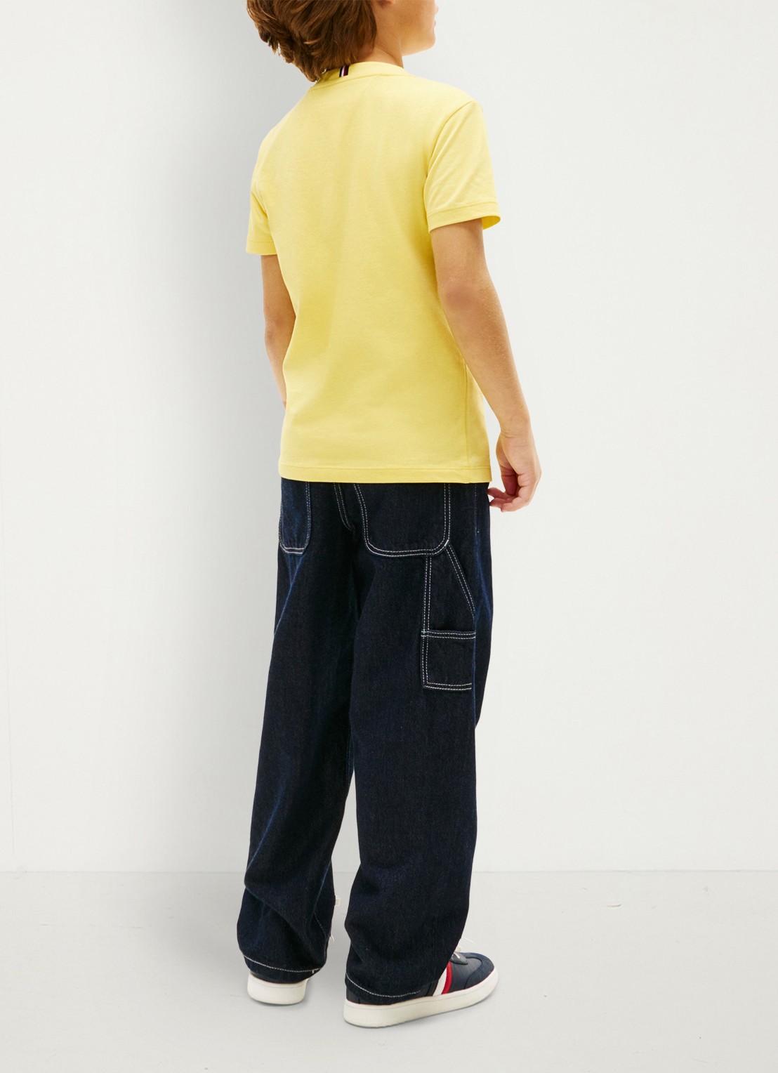 Tommy Hilfiger T-shirt met logoprint - achterkant 5 geel