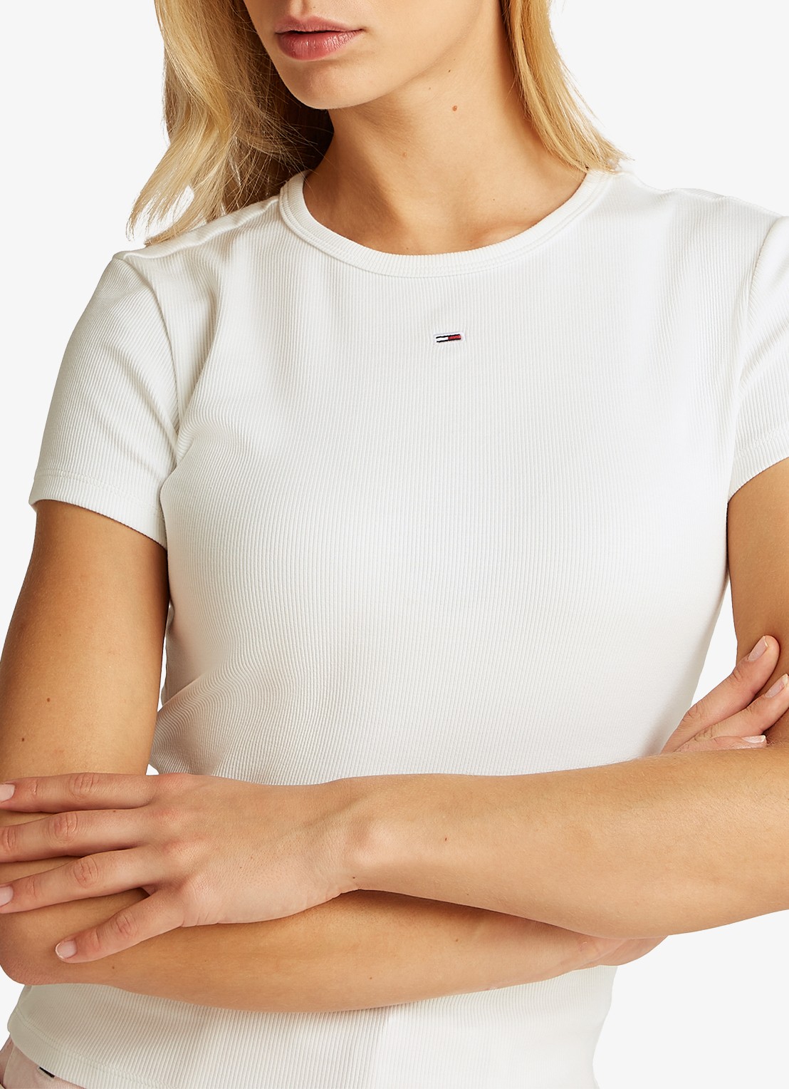Tommy Hilfiger T-shirt met ribstructuur in 2-pack - detail 3 wit