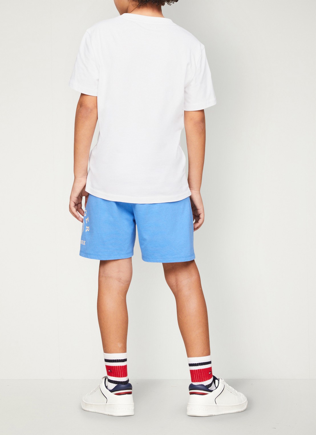 Tommy Hilfiger T-shirt met ronde hals in 2-pack - achterkant 7 donkerblauw