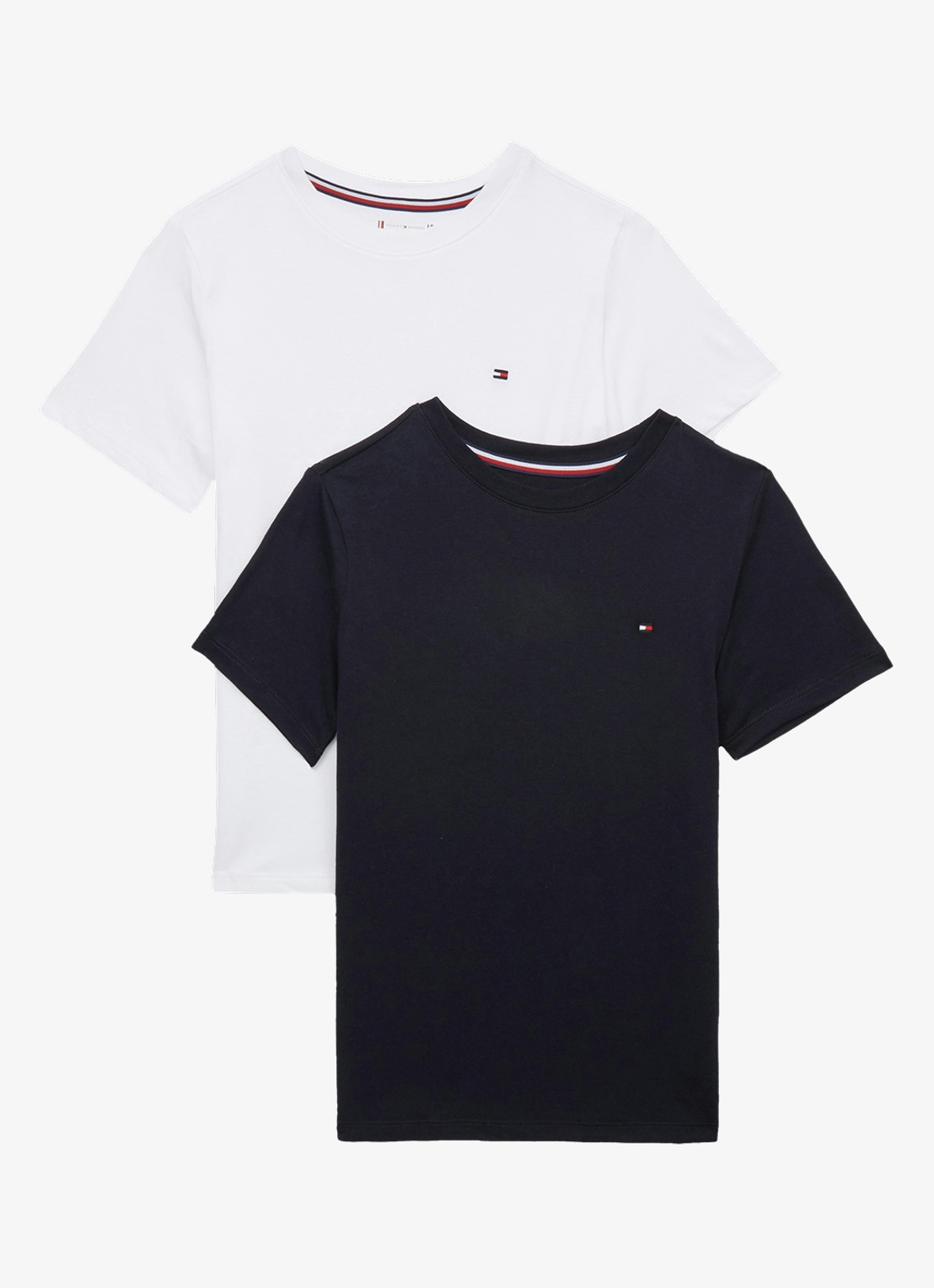 Tommy Hilfiger T-shirt met ronde hals in 2-pack - detail 3 donkerblauw