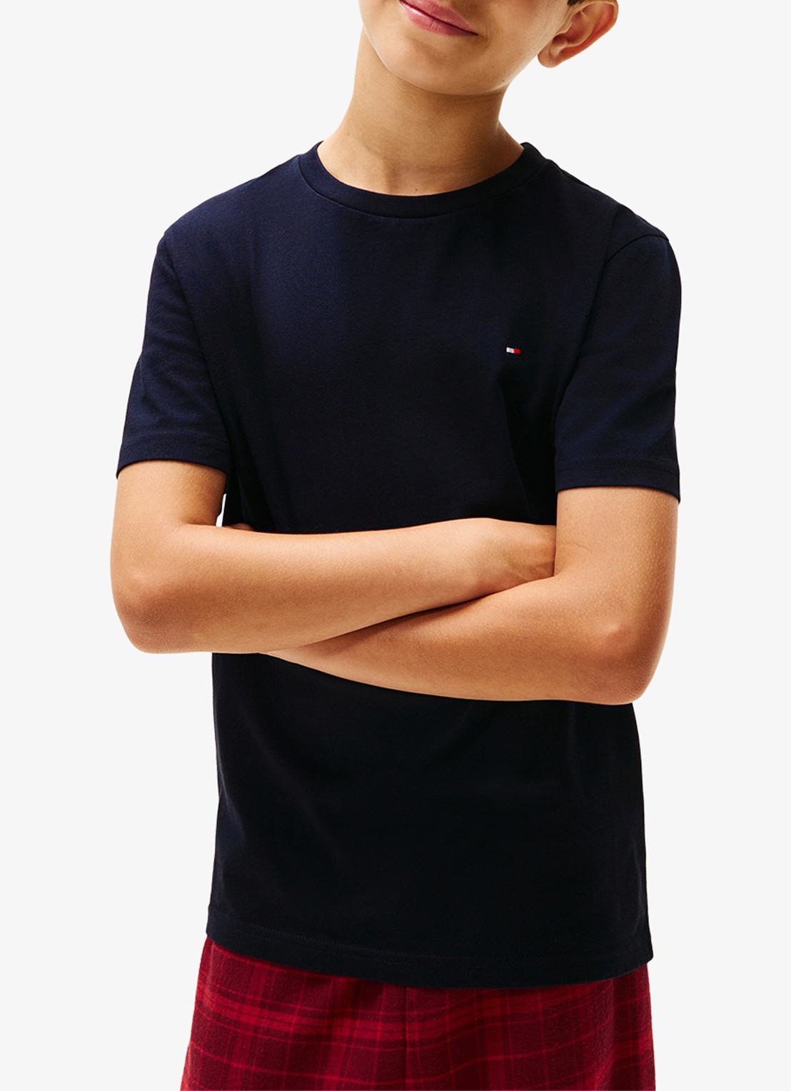 Tommy Hilfiger T-shirt met ronde hals in 2-pack - detail 4 donkerblauw