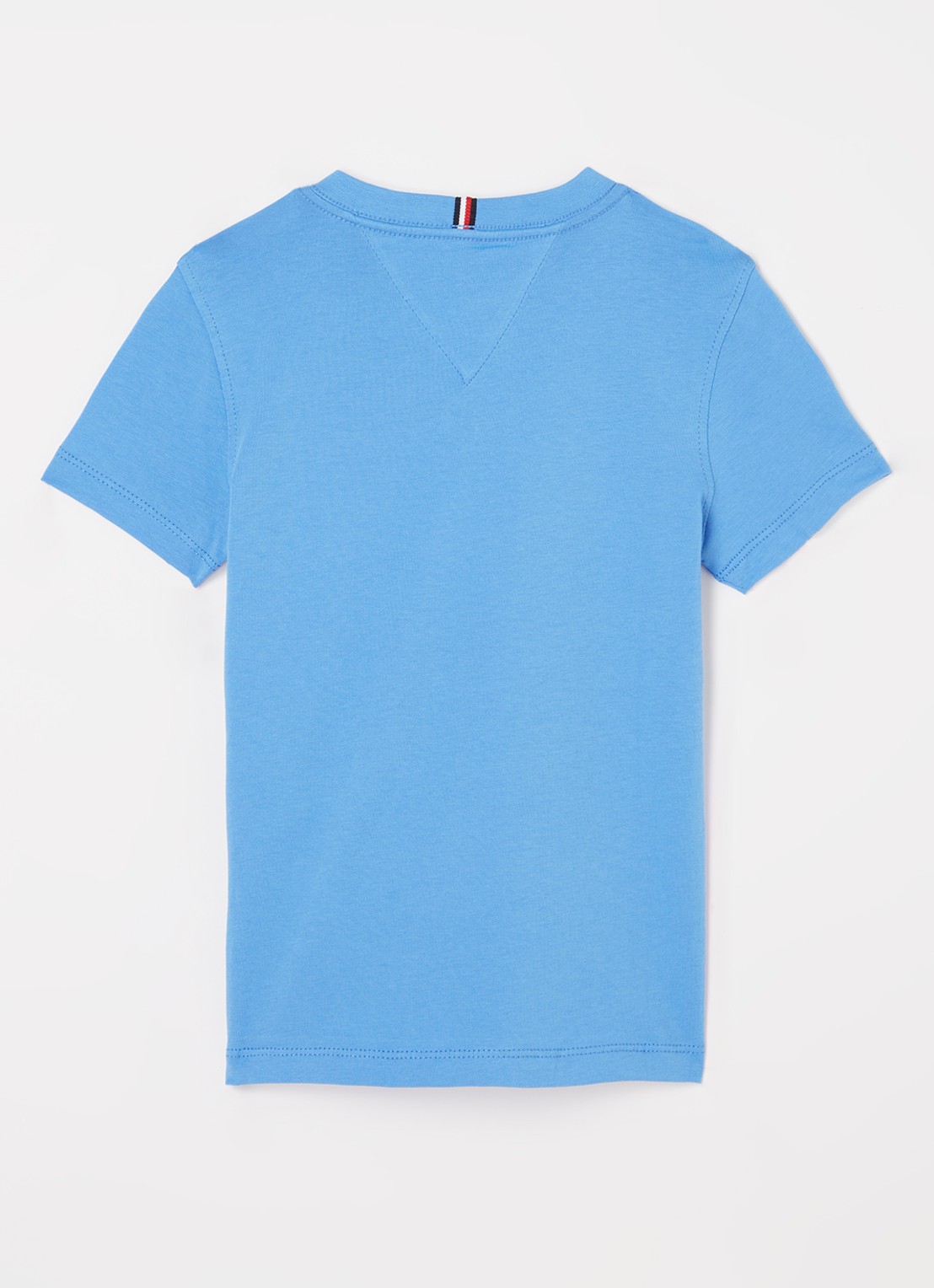 Tommy Hilfiger T-shirt met streepprint en logoborduring - voorkant 2 blue spell / blauw