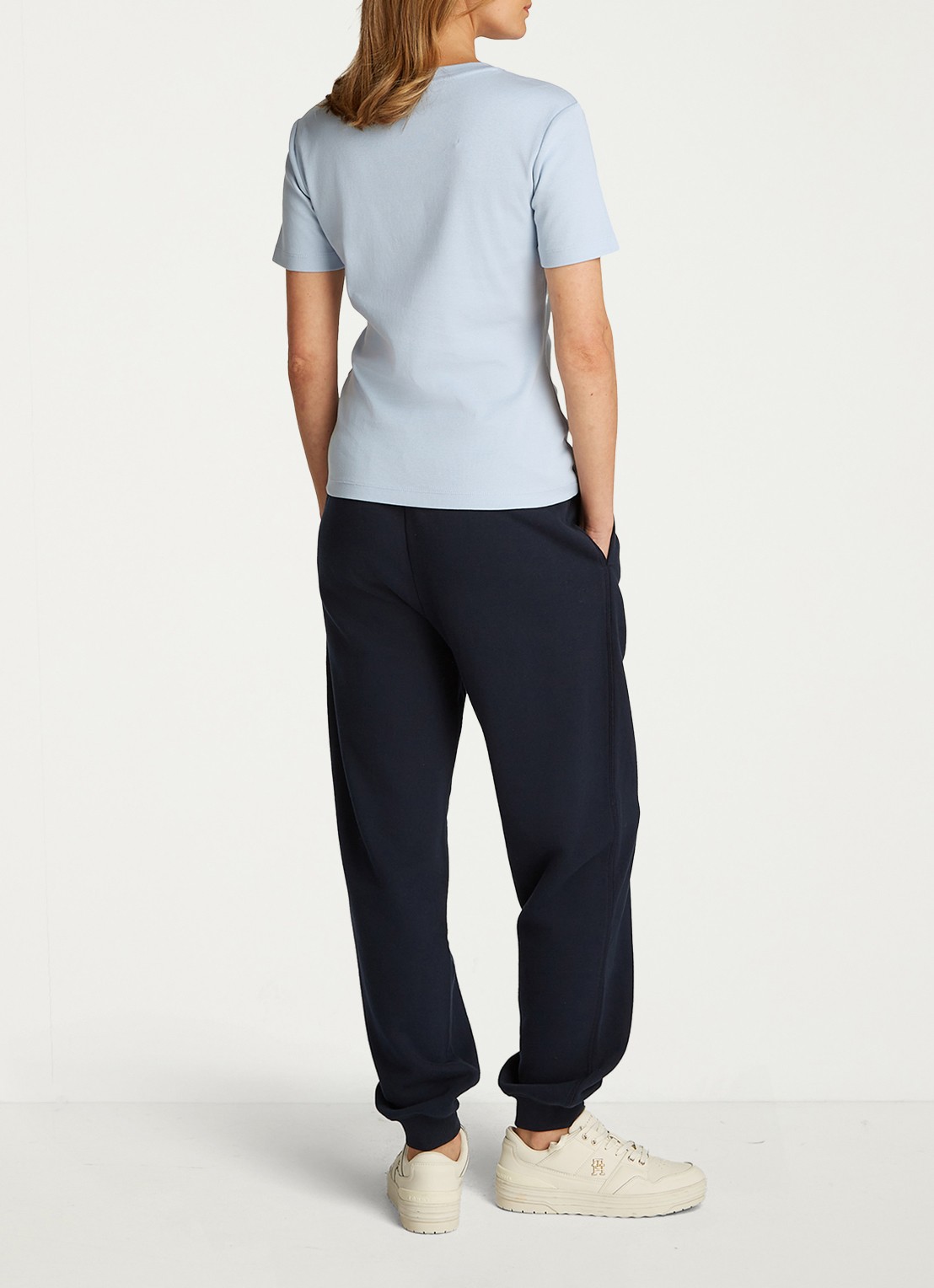 Tommy Hilfiger T-shirt met streepprint - achterkant 3 breezy blue / blauw