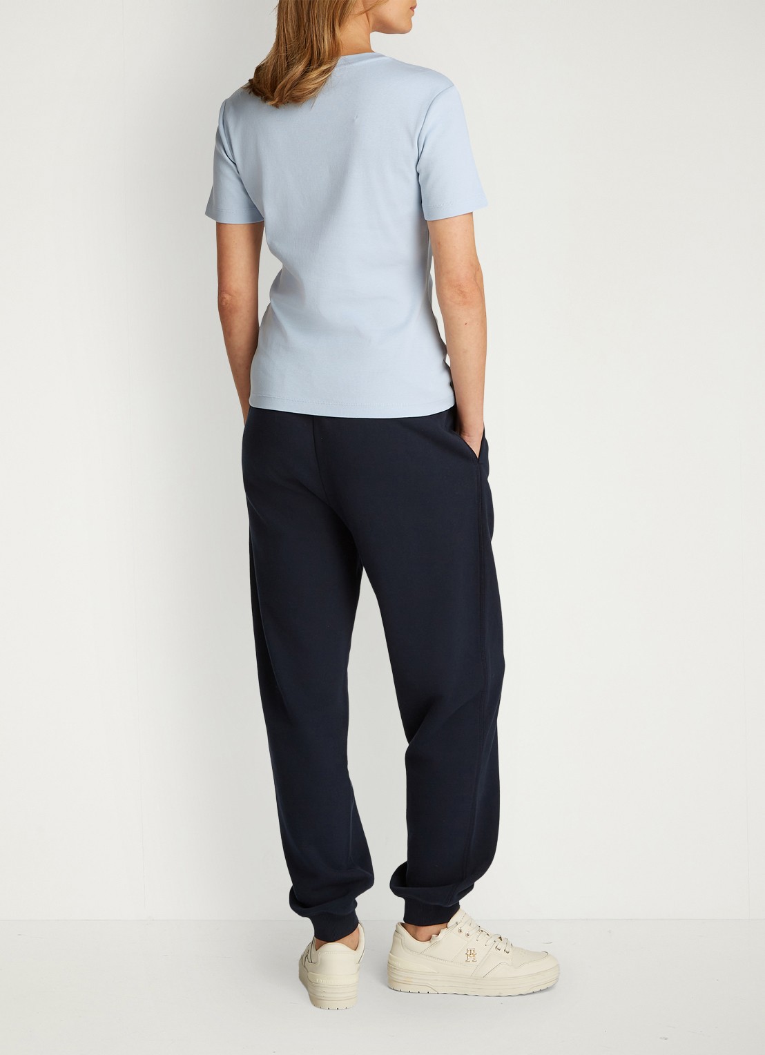 Tommy Hilfiger T-shirt met streepprint - achterkant 6 breezy blue / lichtblauw