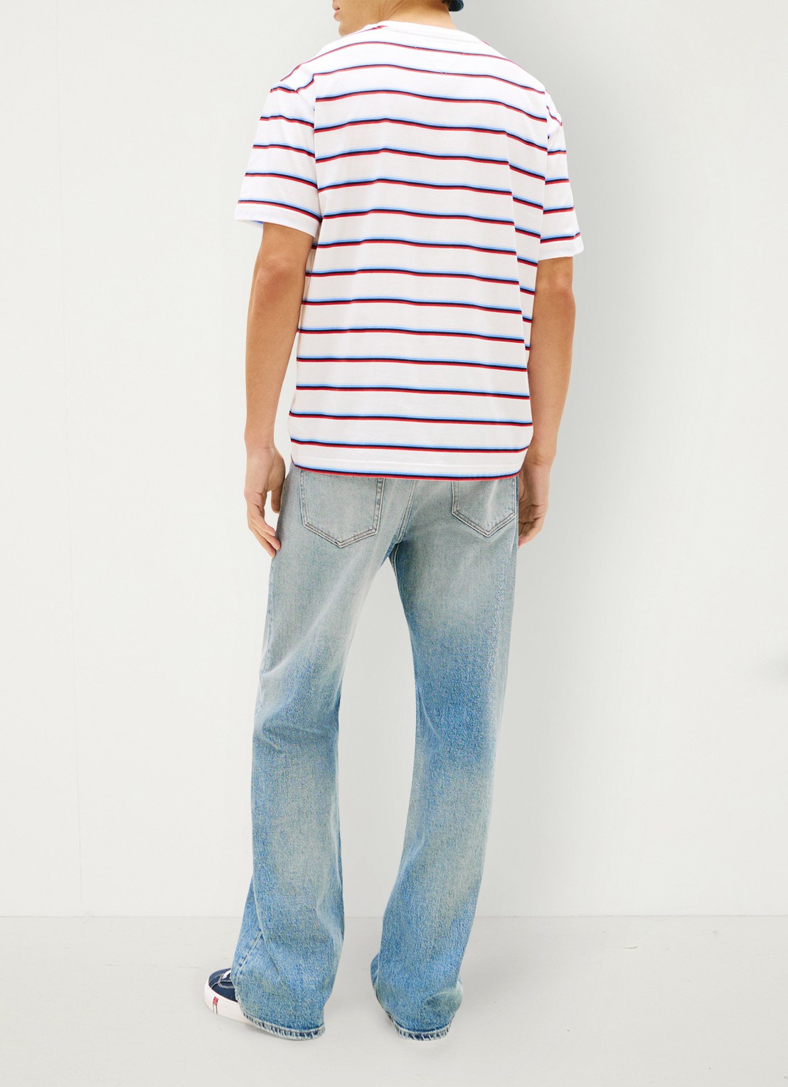 Tommy Hilfiger T-shirt met streepprint - achterkant wit