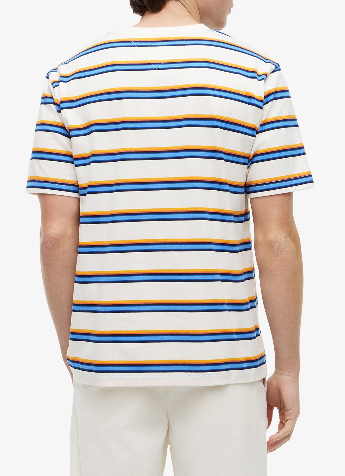 Tommy Hilfiger T-shirt met streepprint - achterkant 5 ivoor