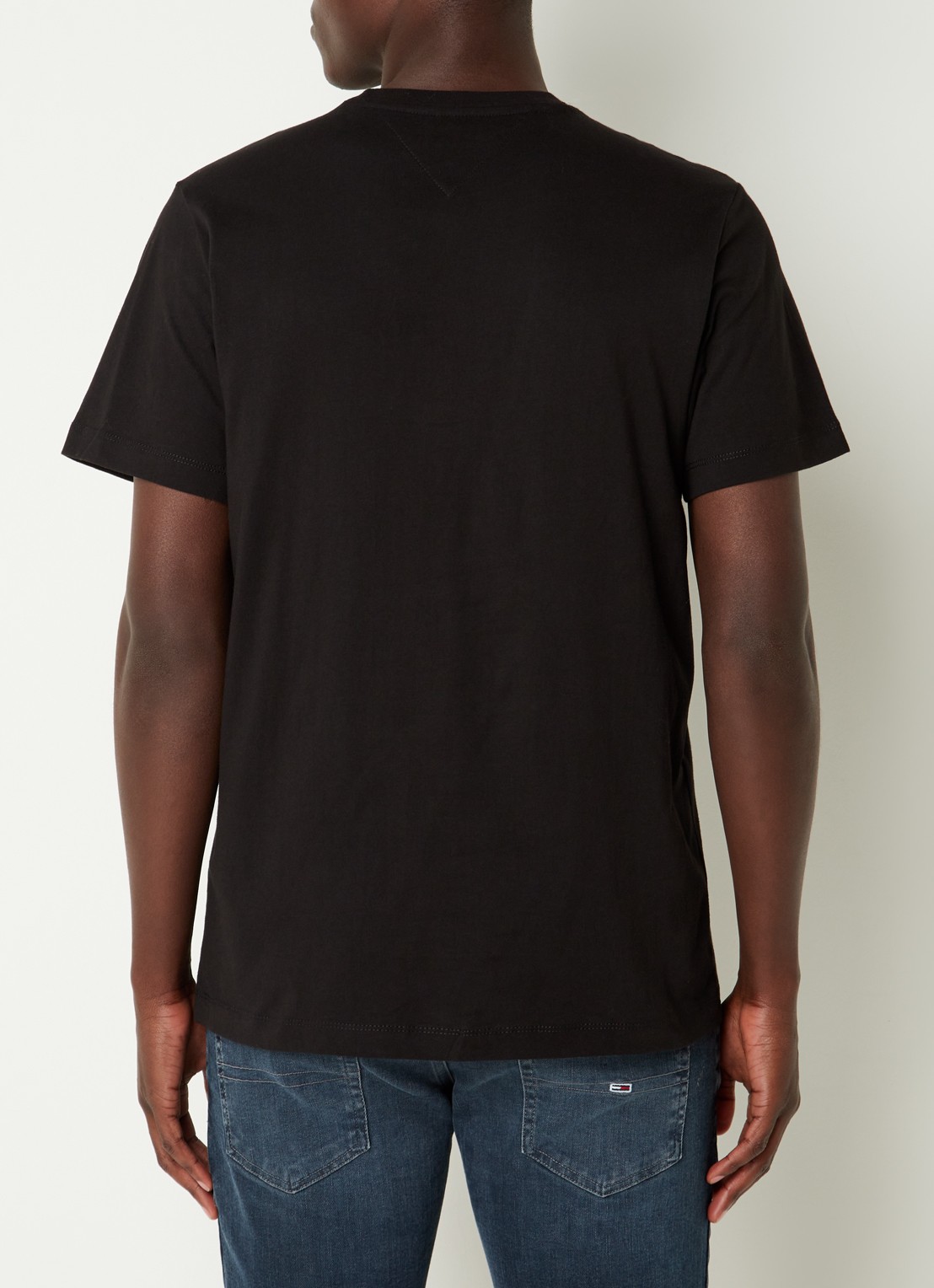 Tommy Hilfiger T-shirt van katoen met logo - achterkant 3 zwart