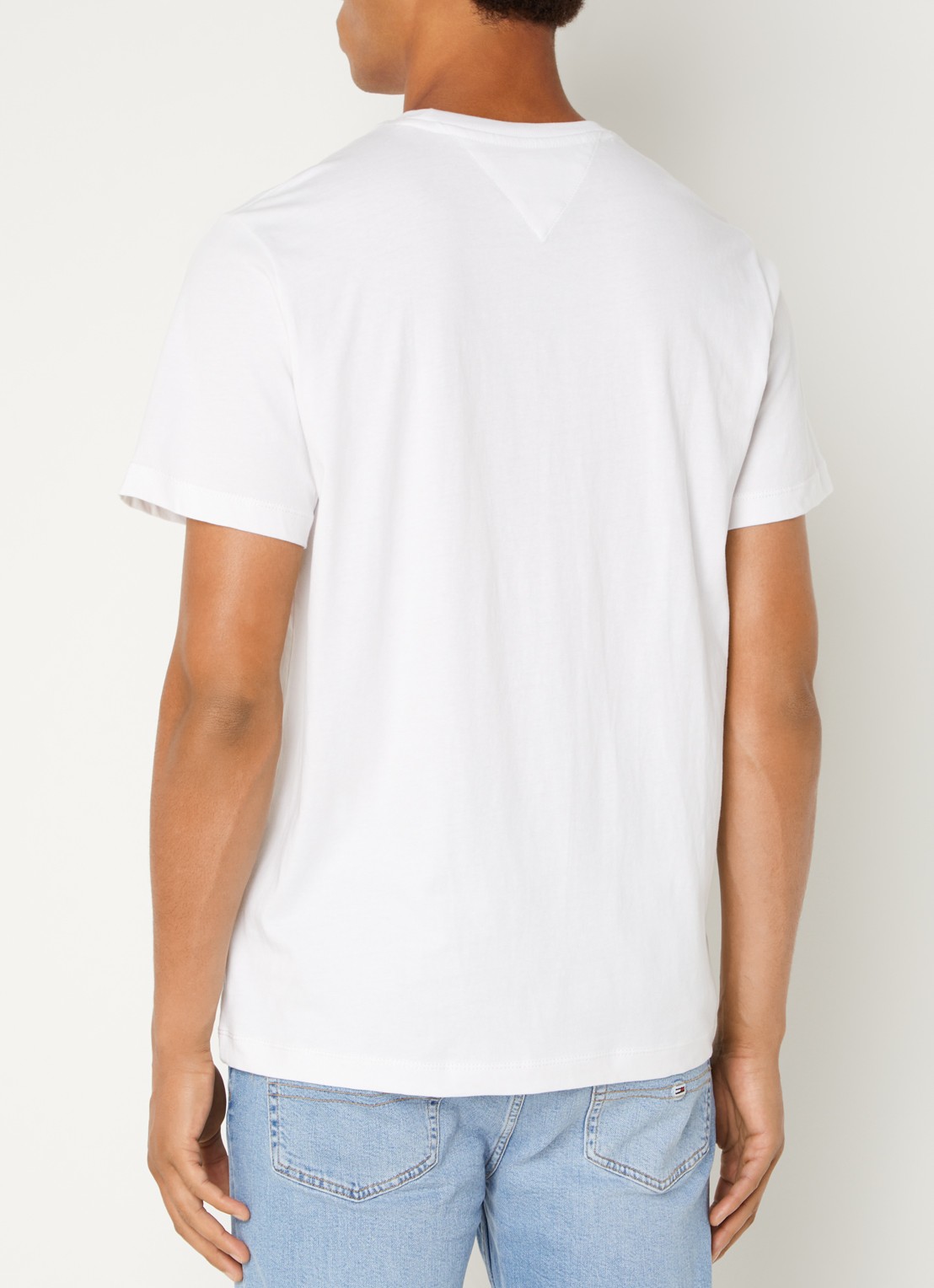 Tommy Hilfiger T-shirt van katoen met logo - achterkant wit