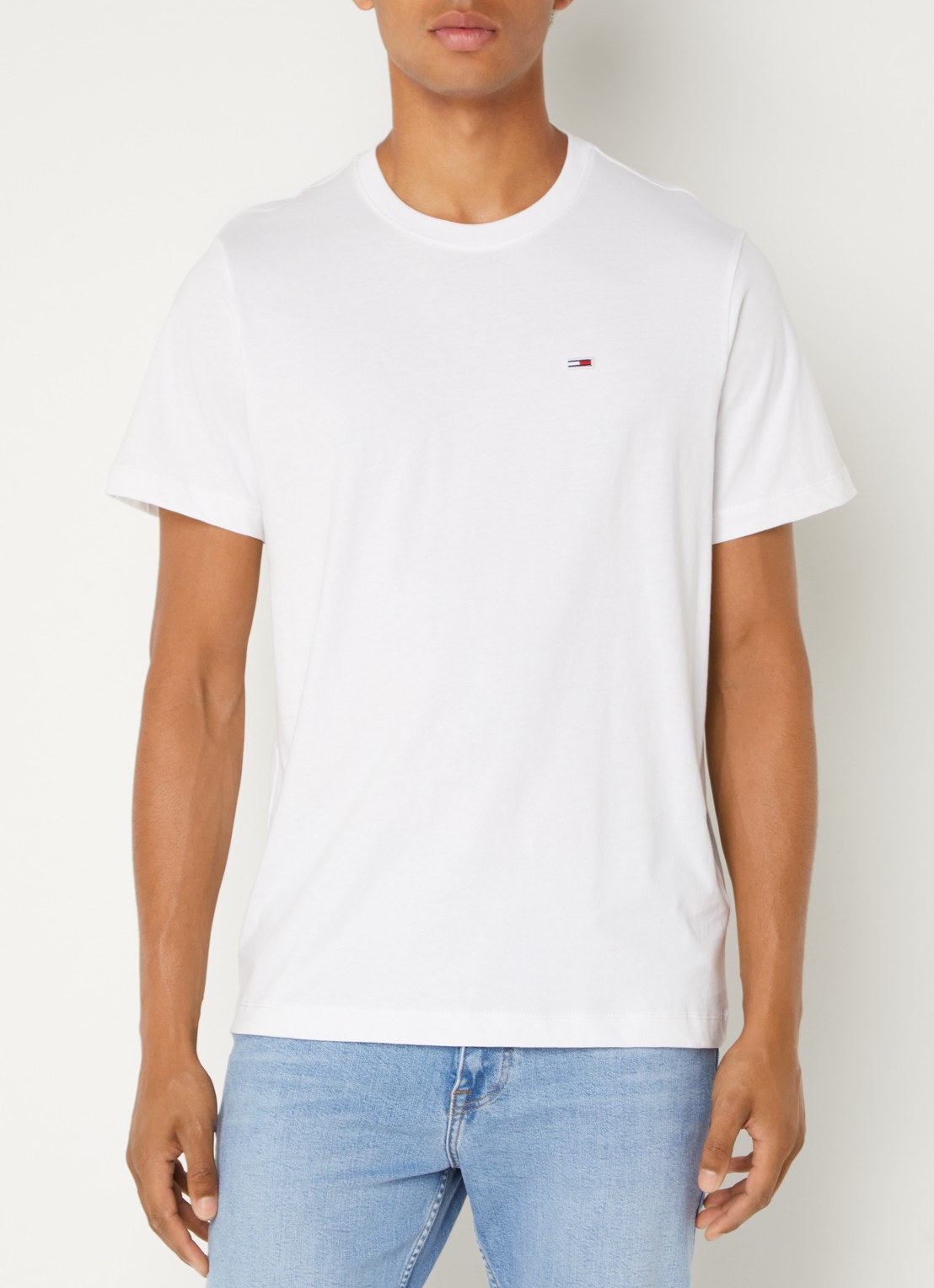 Tommy Hilfiger T-shirt van katoen met logo - detail 2 wit