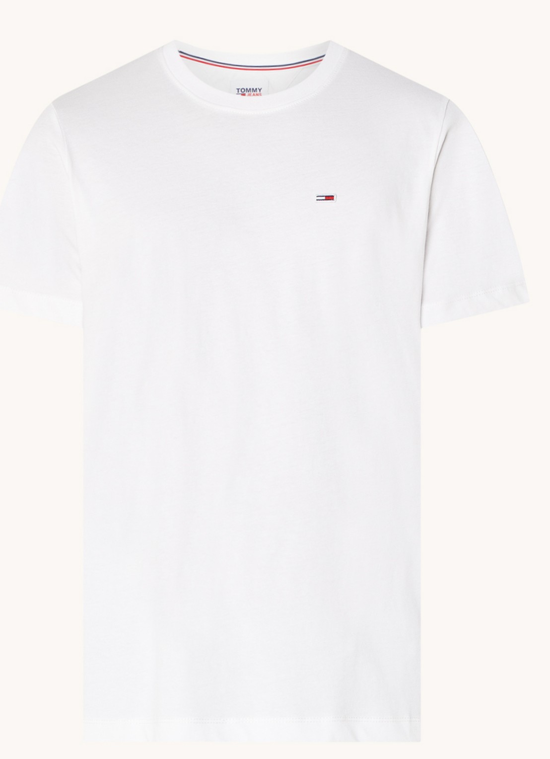 Tommy Hilfiger T-shirt van katoen met logo - voorkant 3 wit