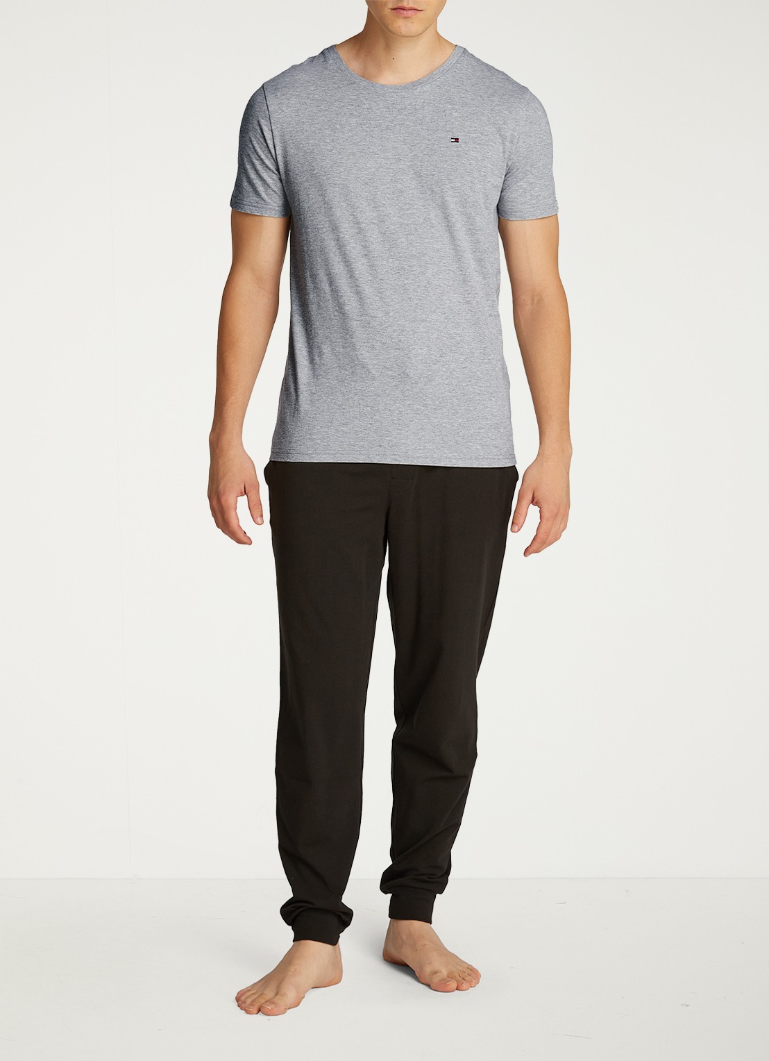 Tommy Hilfiger T-shirts met logo in 3-pack - voorkant 2 grijs