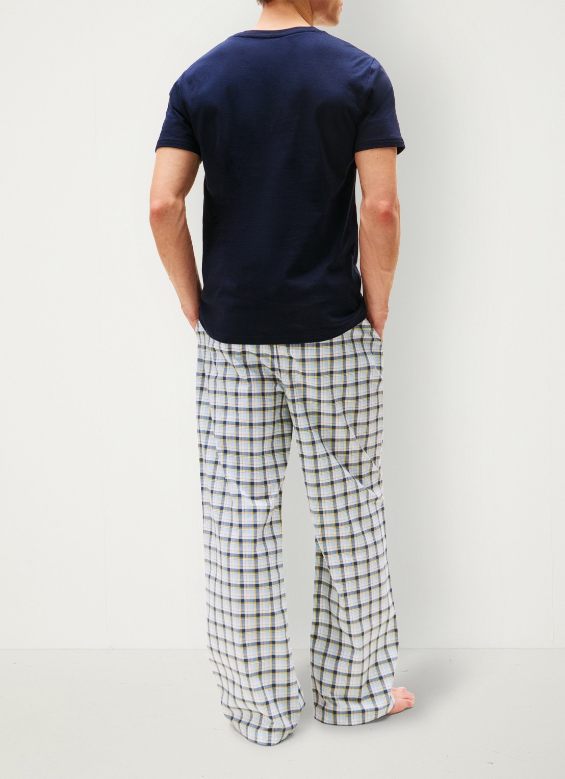Tommy Hilfiger T-shirts met logo in 3-pack - achterkant lindegroen
