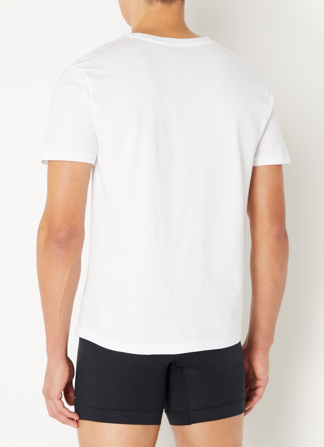 Tommy Hilfiger T-shirts met logo in 3-pack - achterkant wit