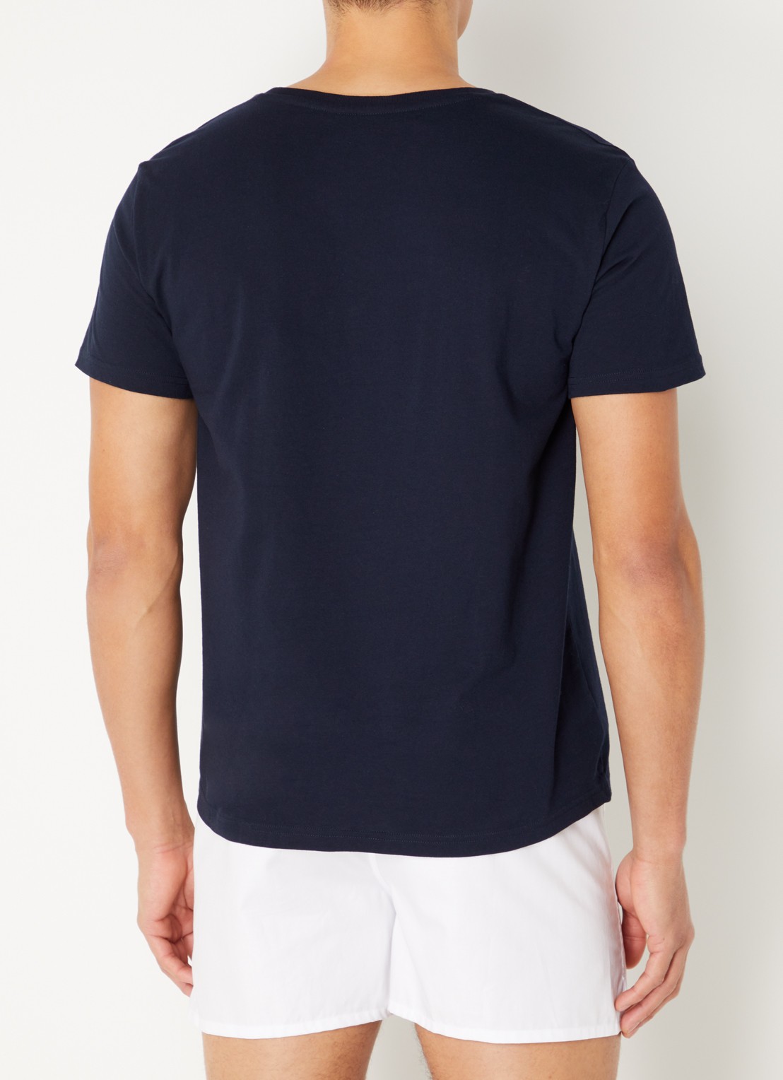 Tommy Hilfiger T-shirts met logo in 3-pack - achterkant donkerblauw