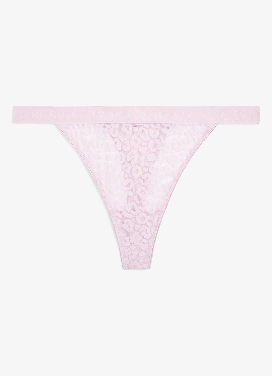 Tommy Hilfiger Tanga van mesh - voorkant 2 roze