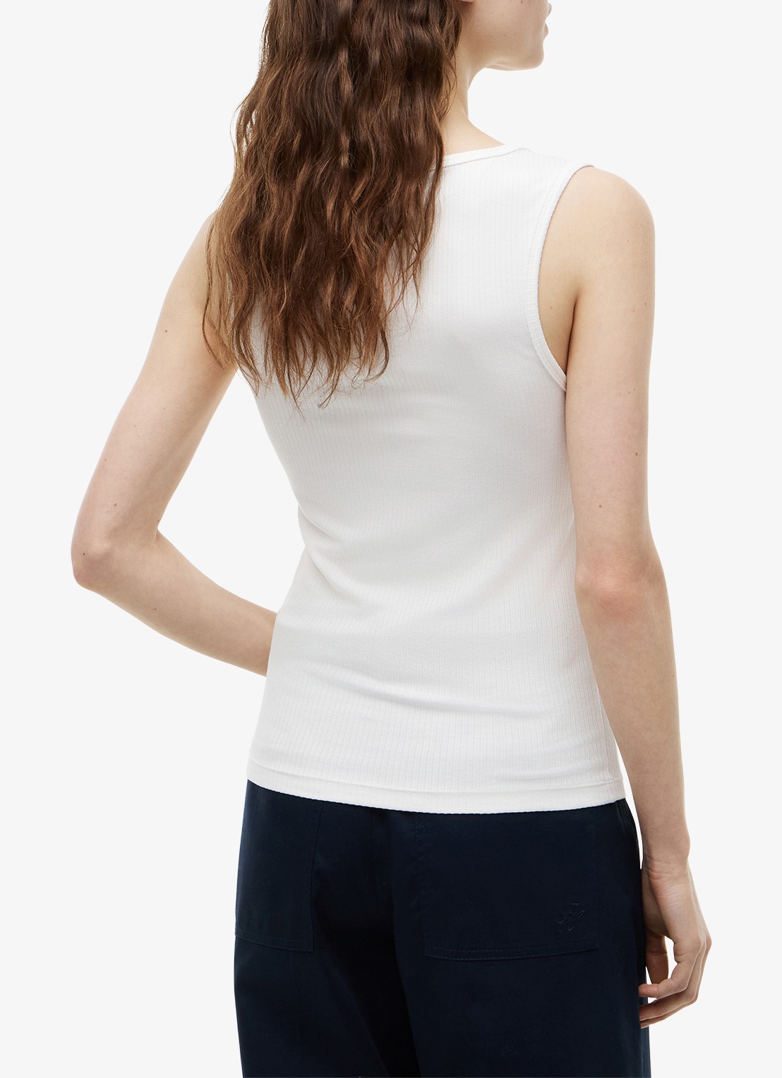 Tommy Hilfiger Tanktop met ribstructuur - achterkant 5 gebroken wit