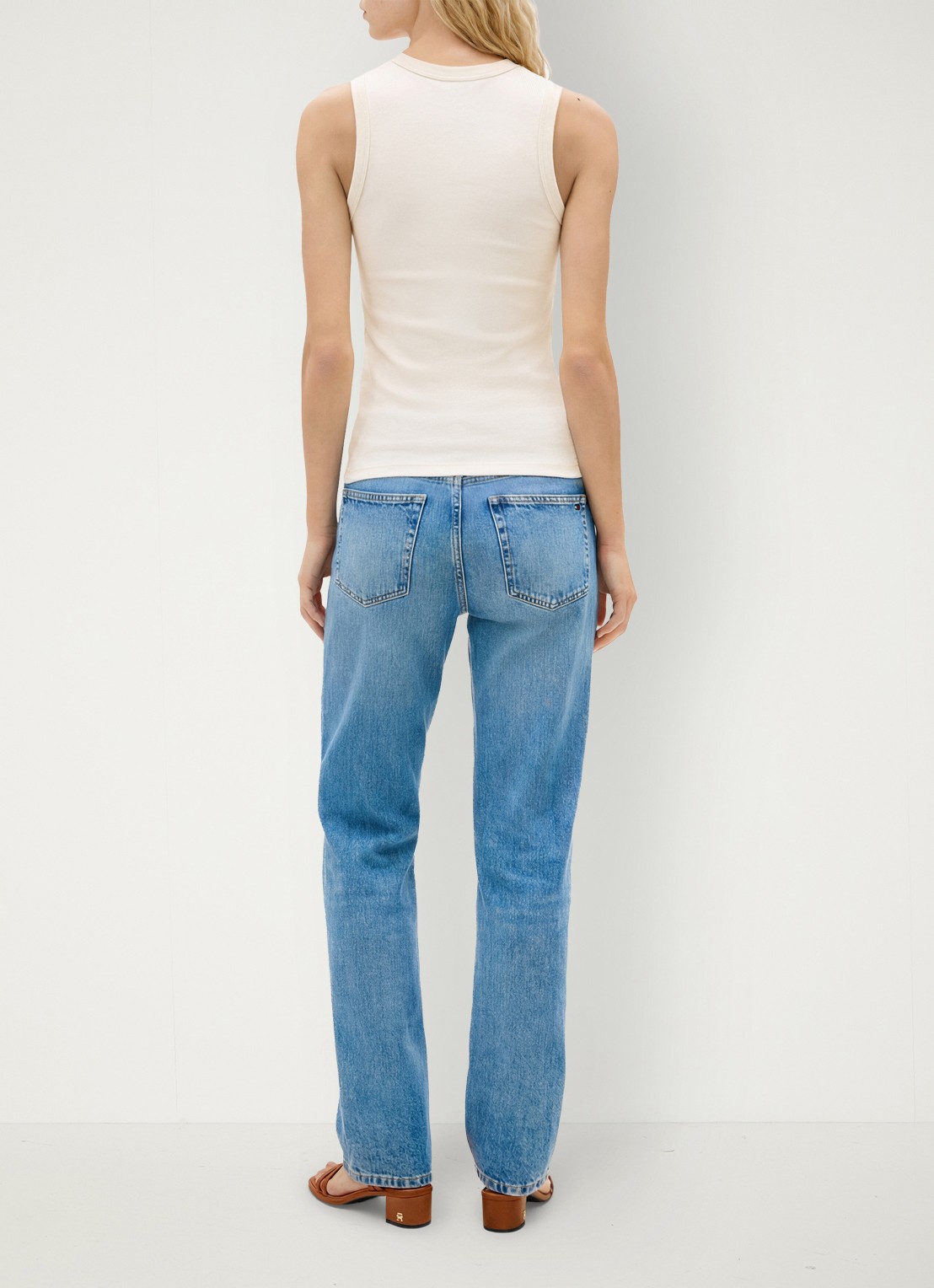 Tommy Hilfiger Tanktop met streepprint - achterkant 5 beige