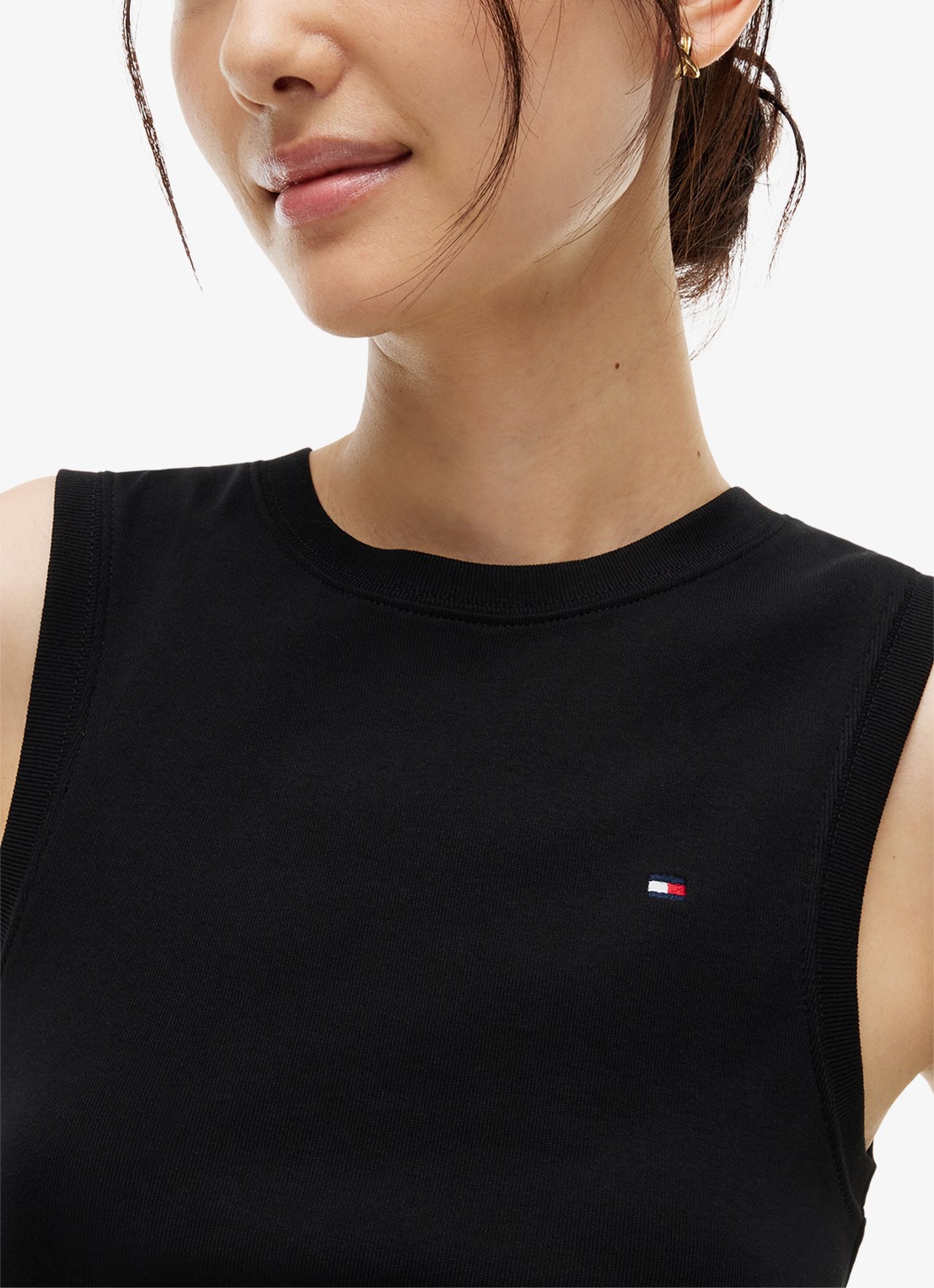Tommy Hilfiger Tanktop met streepprint - detail 5 zwart