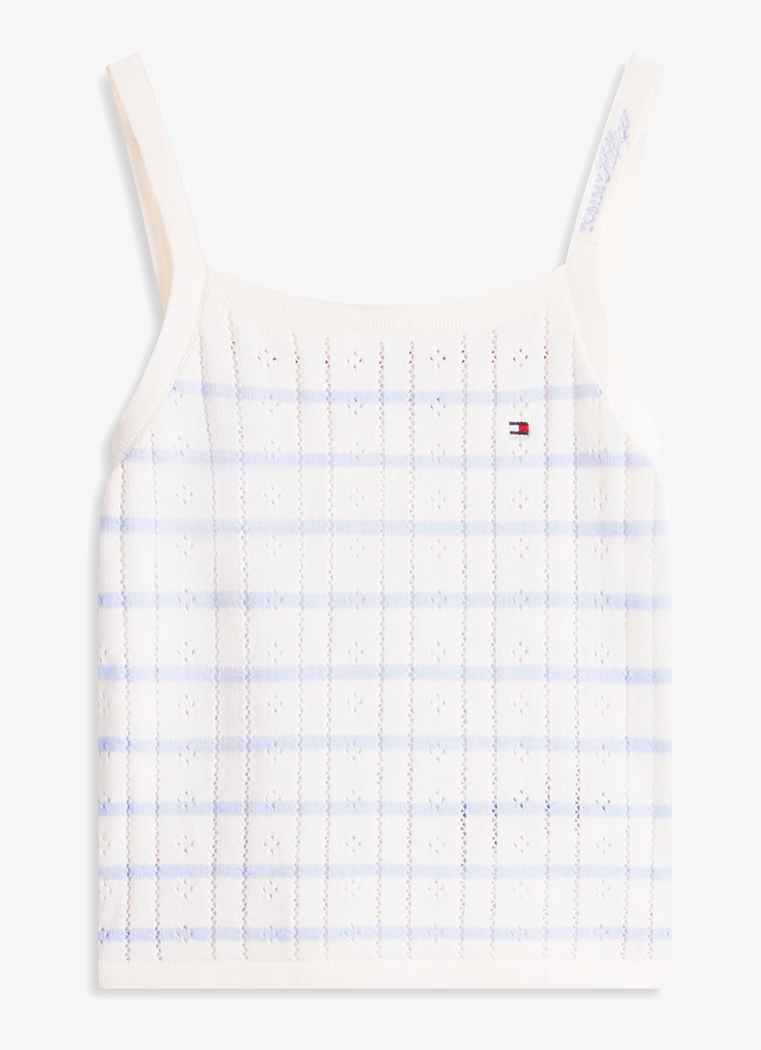 Tommy Hilfiger Tanktop met streepprint - voorkant 4 ivoor