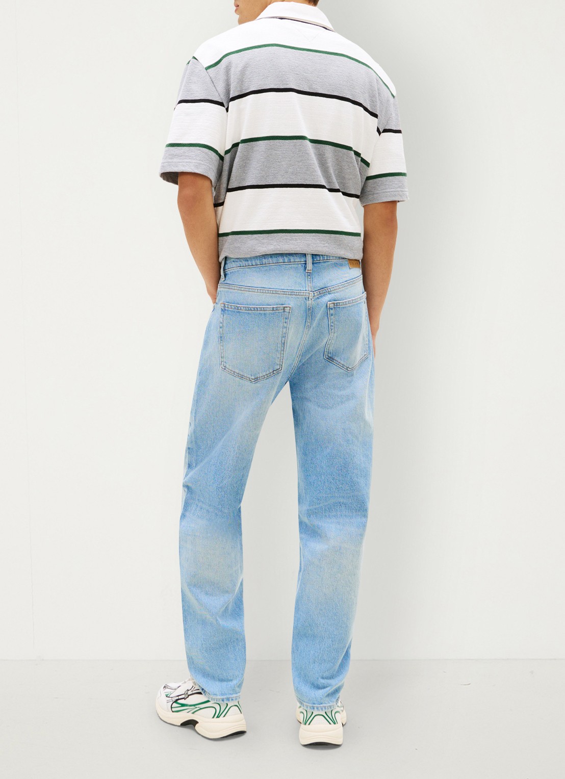 Tommy Hilfiger Tapered fit jeans in katoenblend - achterkant 5 denim