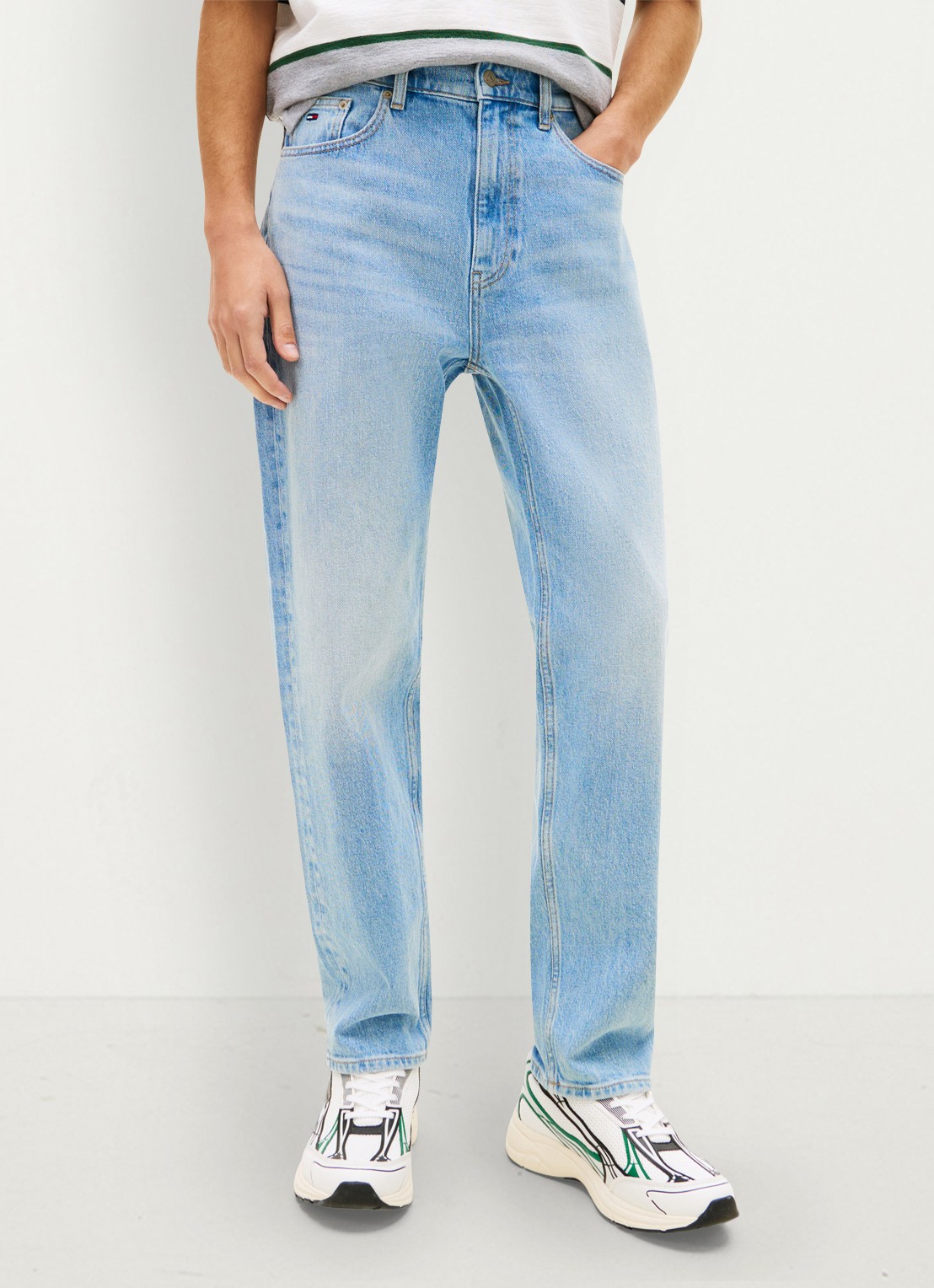 Tommy Hilfiger Tapered fit jeans in katoenblend - detail denim