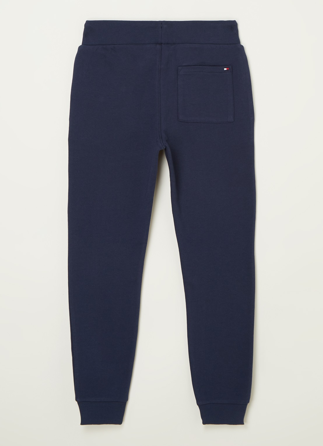 Tommy Hilfiger Tapered fit joggingbroek met logoborduring - voorkant 3 donkerblauw