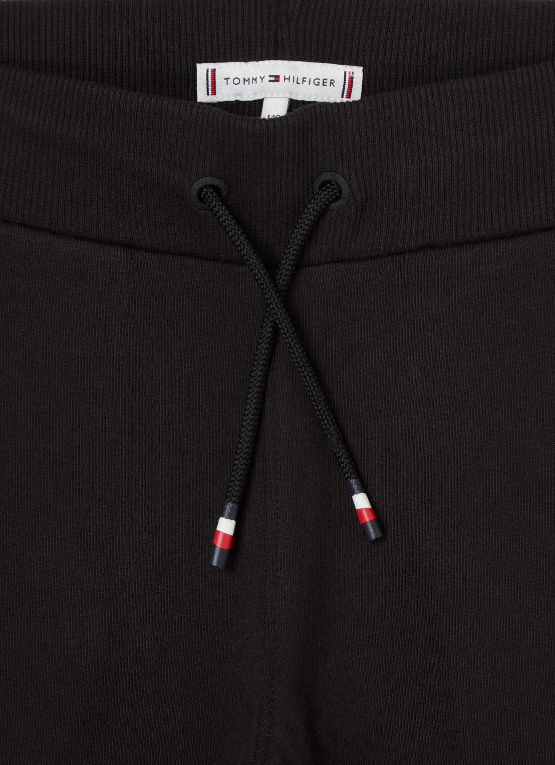 Tommy Hilfiger Tapered fit joggingbroek met logoborduring - detail zwart