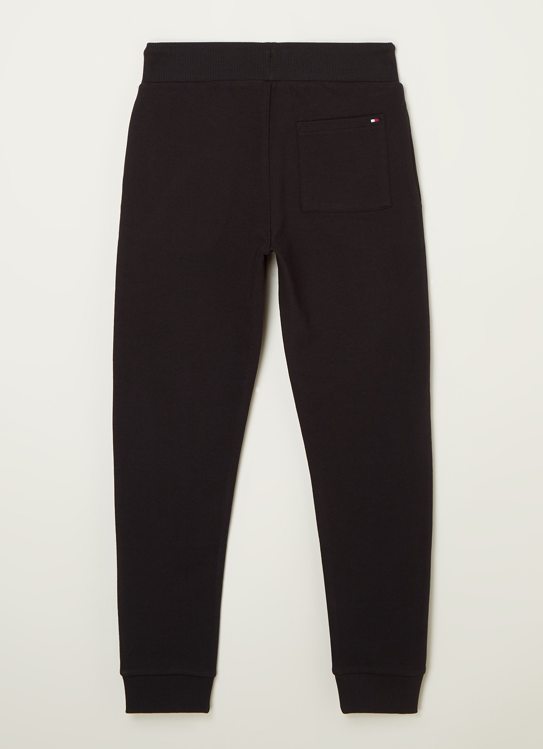 Tommy Hilfiger Tapered fit joggingbroek met logoborduring - voorkant 3 zwart