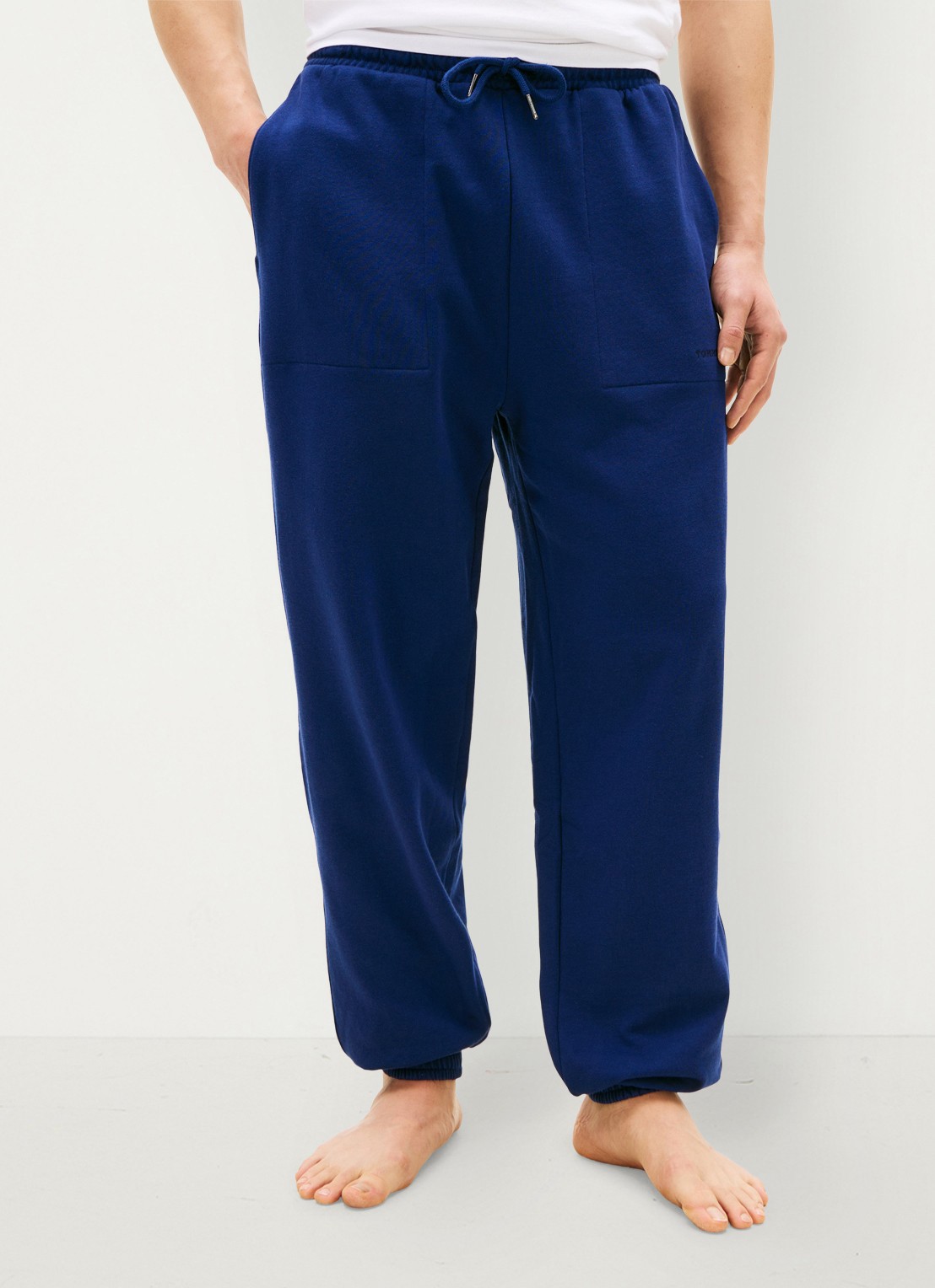 Tommy Hilfiger Tapered fit joggingbroek met steekzakken - detail 2 donkerblauw