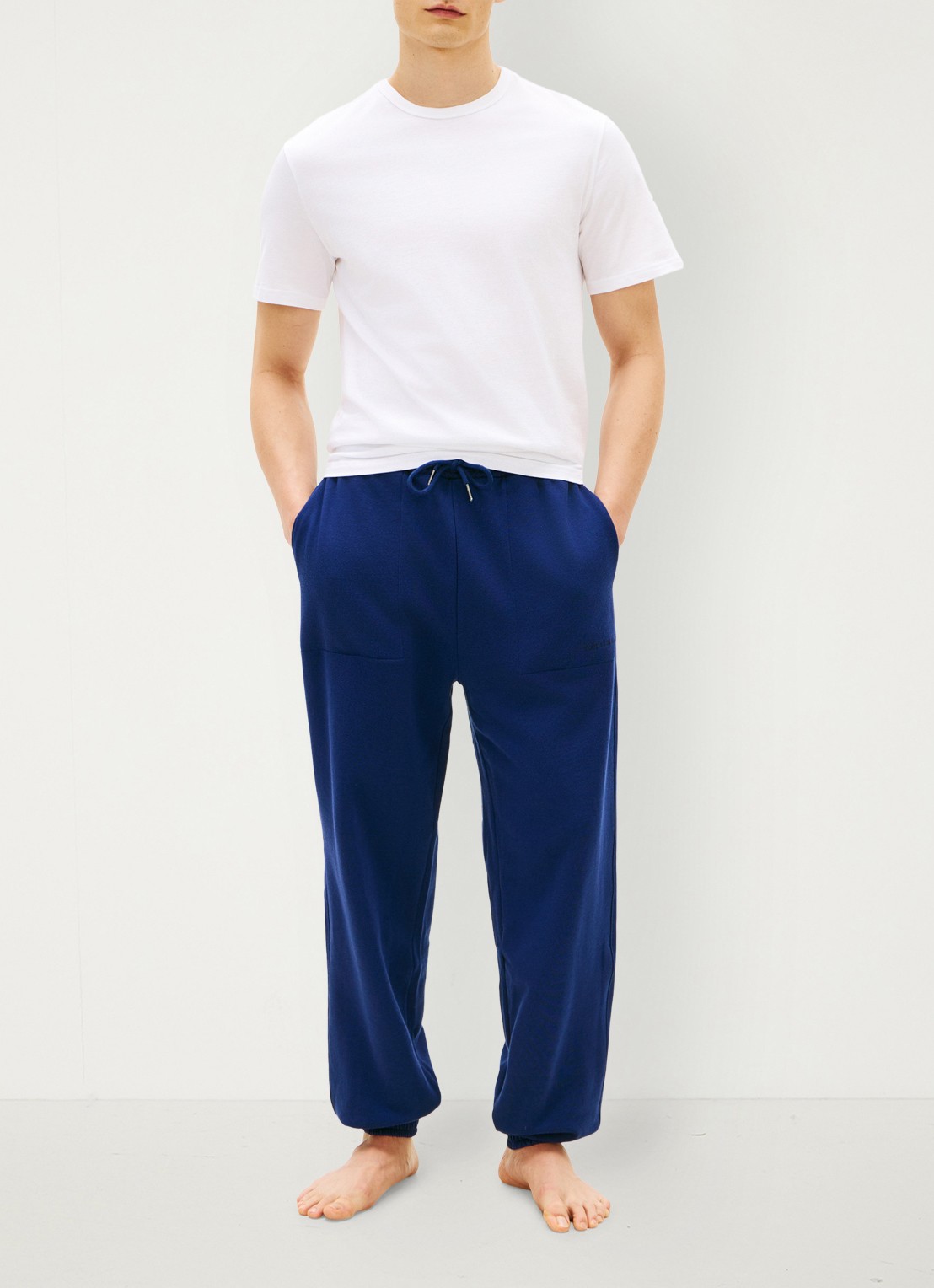 Tommy Hilfiger Tapered fit joggingbroek met steekzakken - voorkant 5 donkerblauw