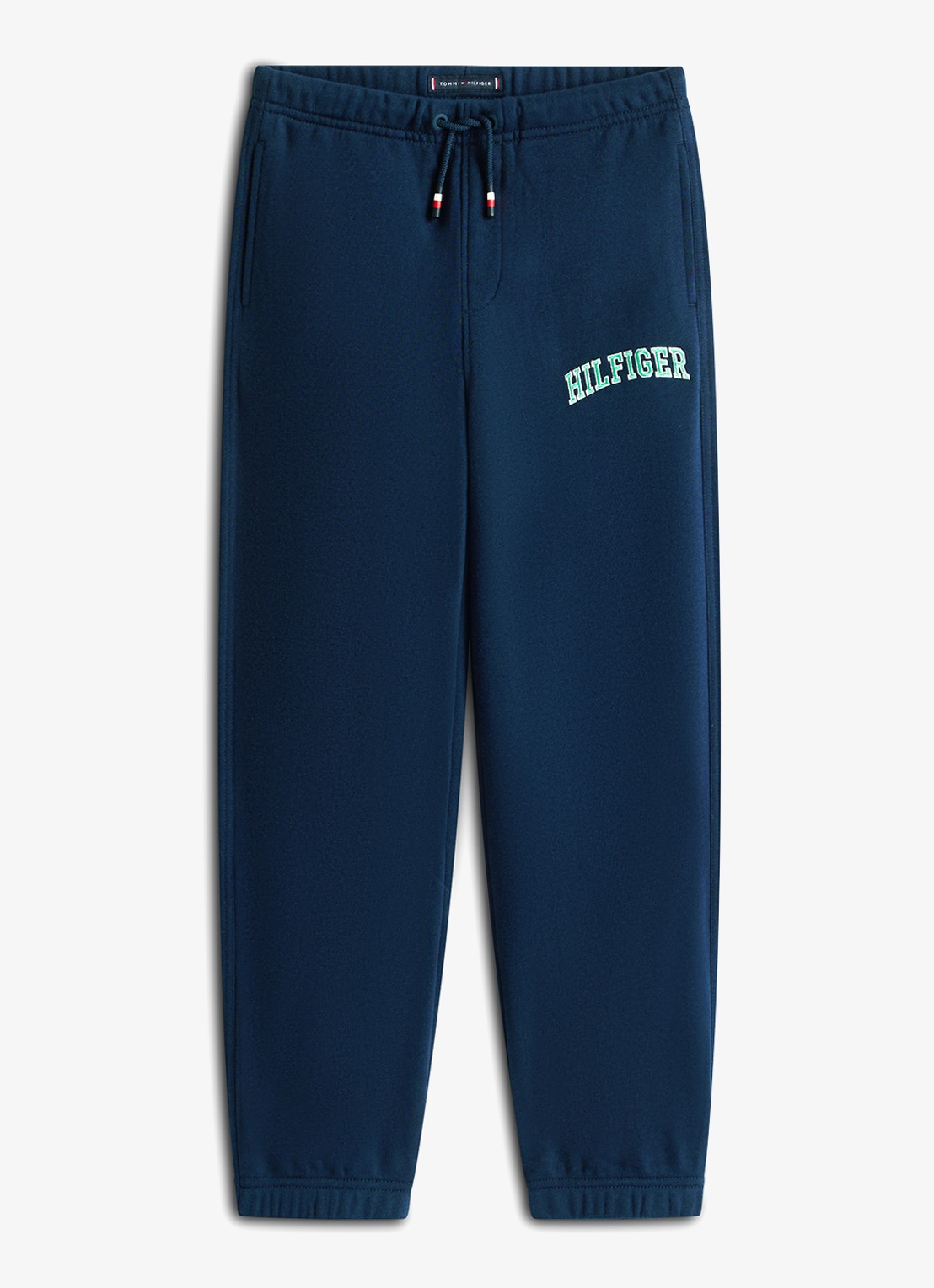 Tommy Hilfiger Tapered fit joggingsbroek met logo en steekzakken - voorkant dark night navy-c1g