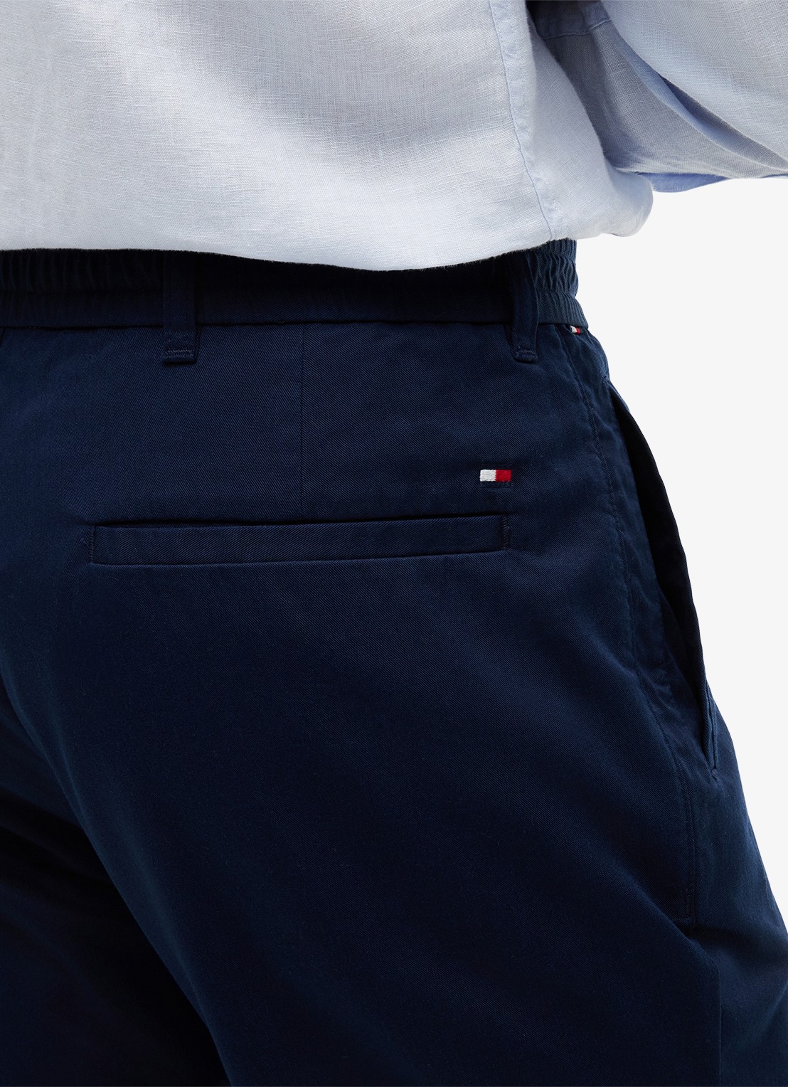 Tommy Hilfiger Tapered fit pantalon met steekzakken - detail 6 donkerblauw