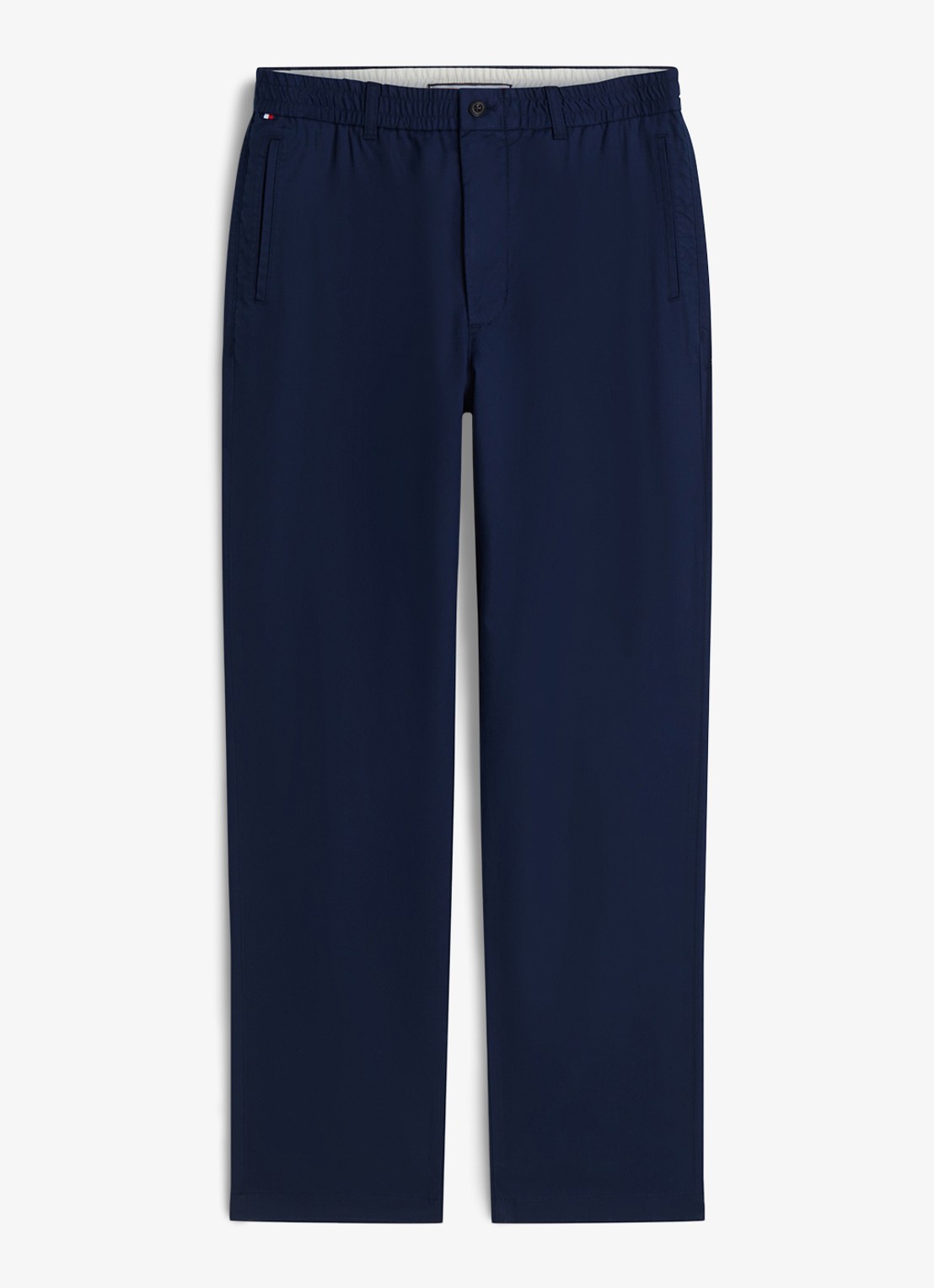 Tommy Hilfiger Tapered fit pantalon met steekzakken - voorkant 2 donkerblauw