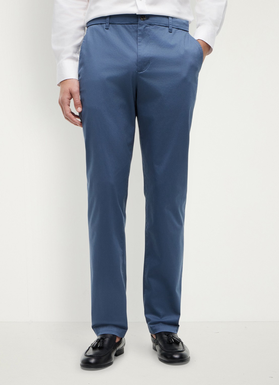 Tommy Hilfiger Tapered fit pantalon met steekzakken - detail aegean sea-dbz / blauw