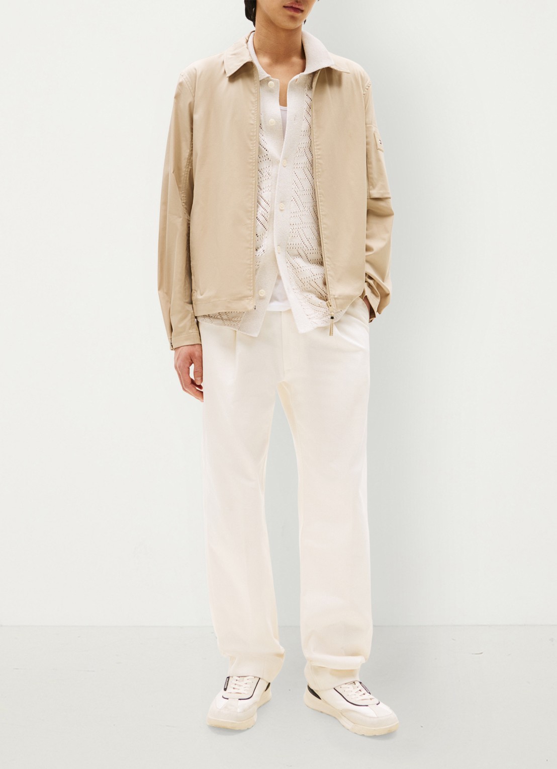 Tommy Hilfiger Tech jack met ritszakken - voorkant 2 sandalwood-rbt / bruin