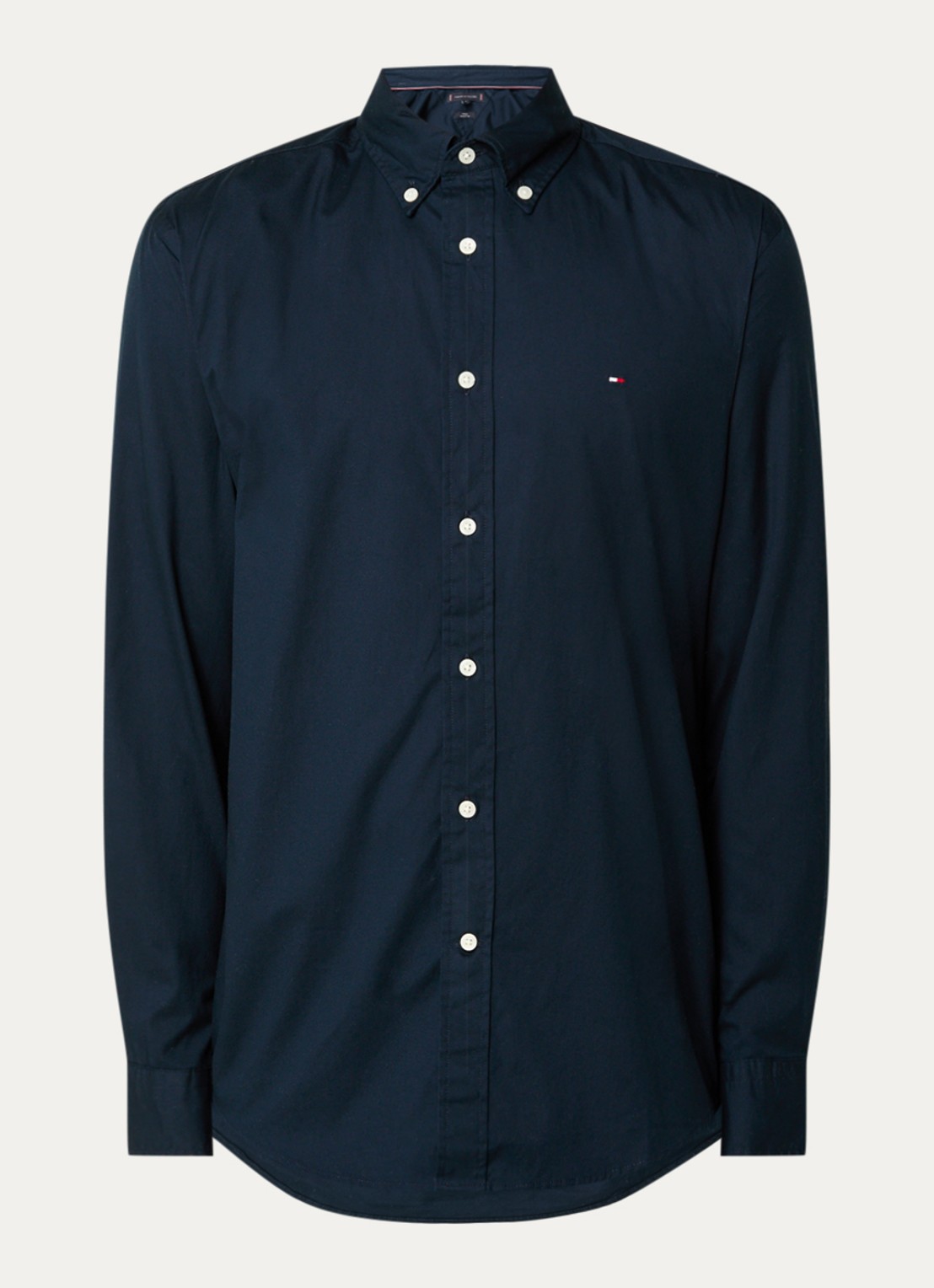 Tommy Hilfiger TH Flex regular fit overhemd met logo - voorkant 3 indigo